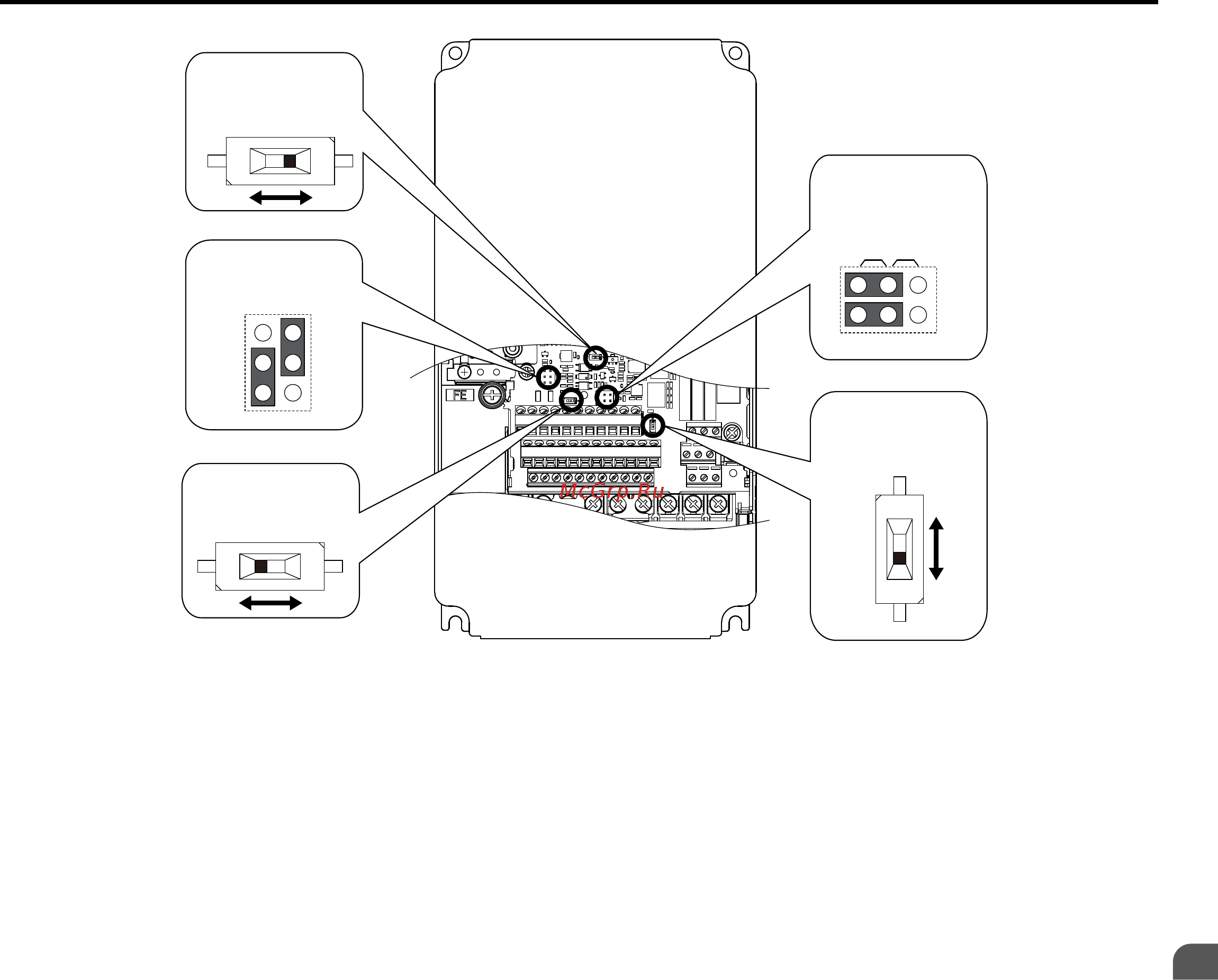 Yaskawa CIMR-UU4A0240A [93/644] Control circuit wiring