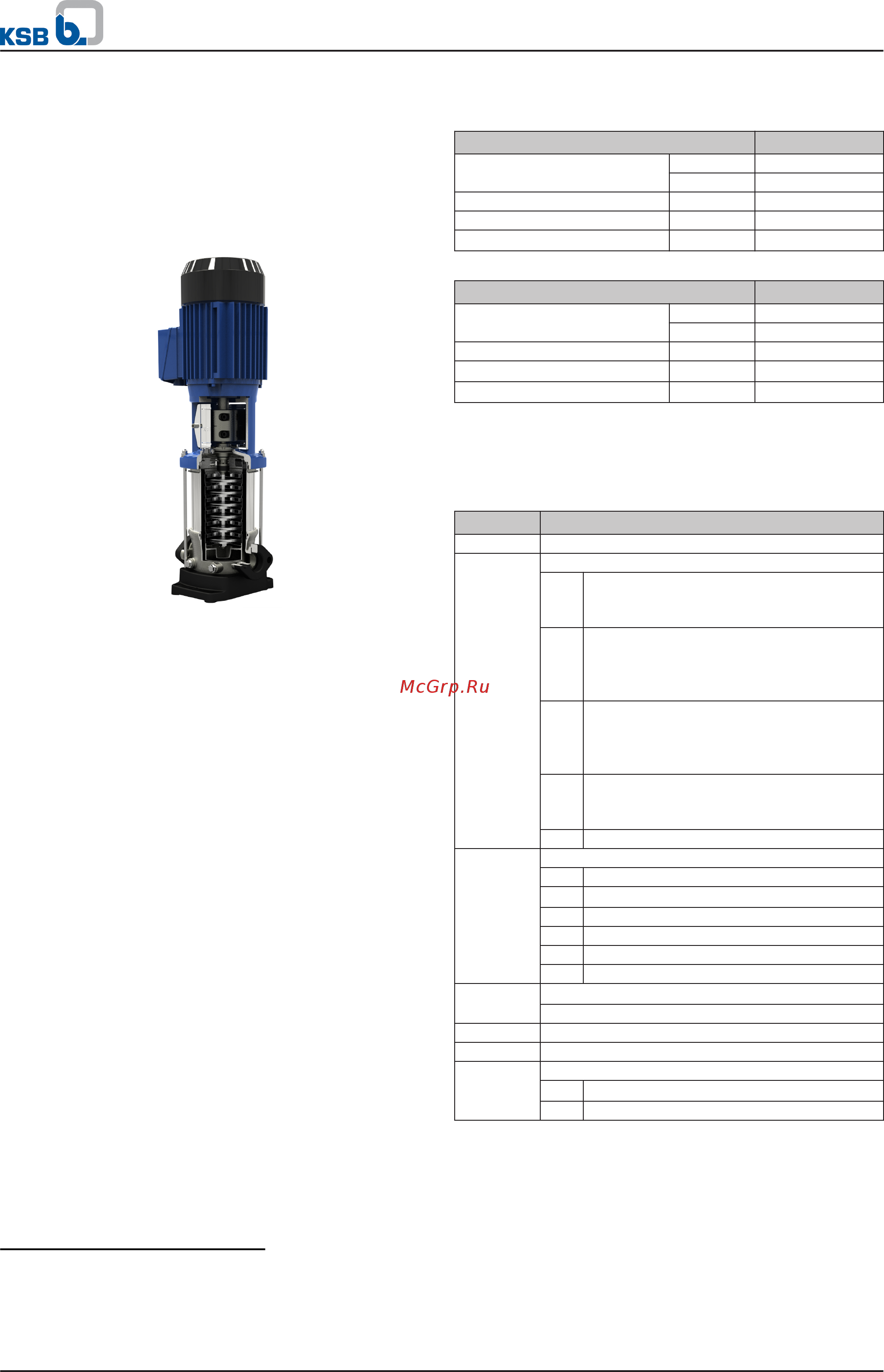 KSB Movitec VMF04/02 [5/61] High pressure pumps