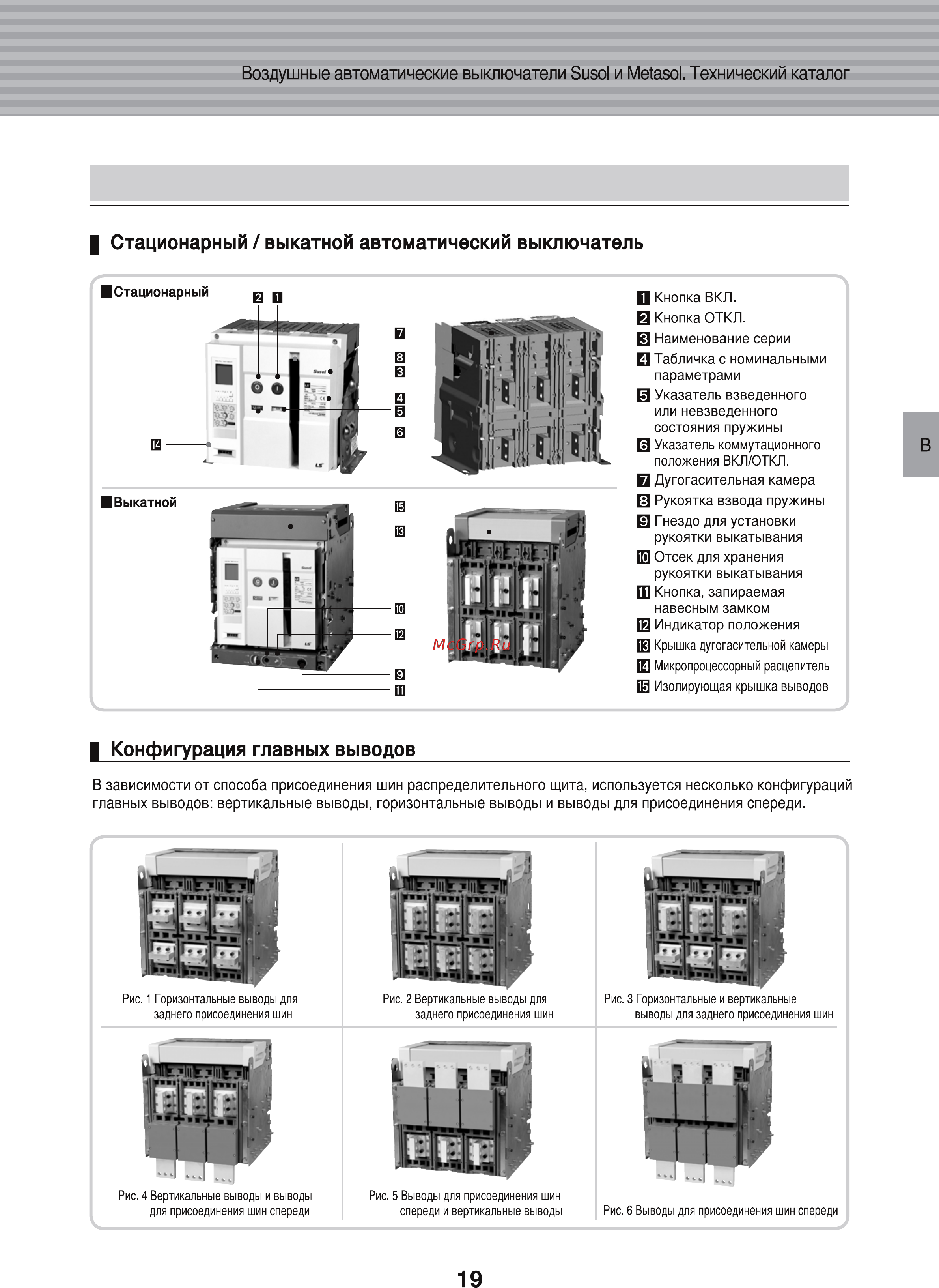 LS Industrial Systems Susol AH-25E3-25H M2D2D2BX AC6U0 AL K [21/156] Конфигурация главных выводов