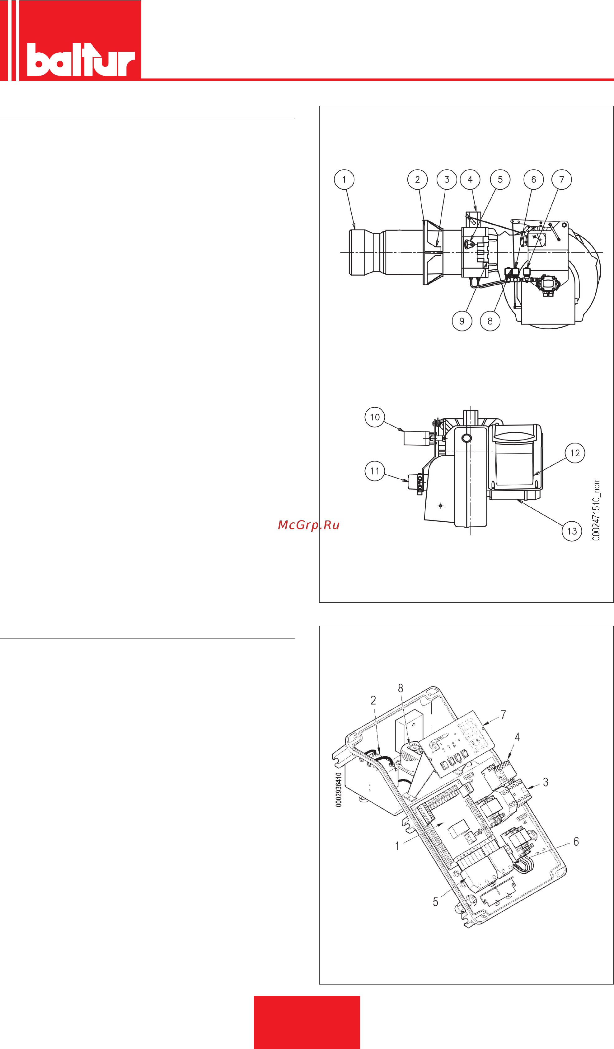 Baltur TBML 90 P [10/43] Описание компонентов