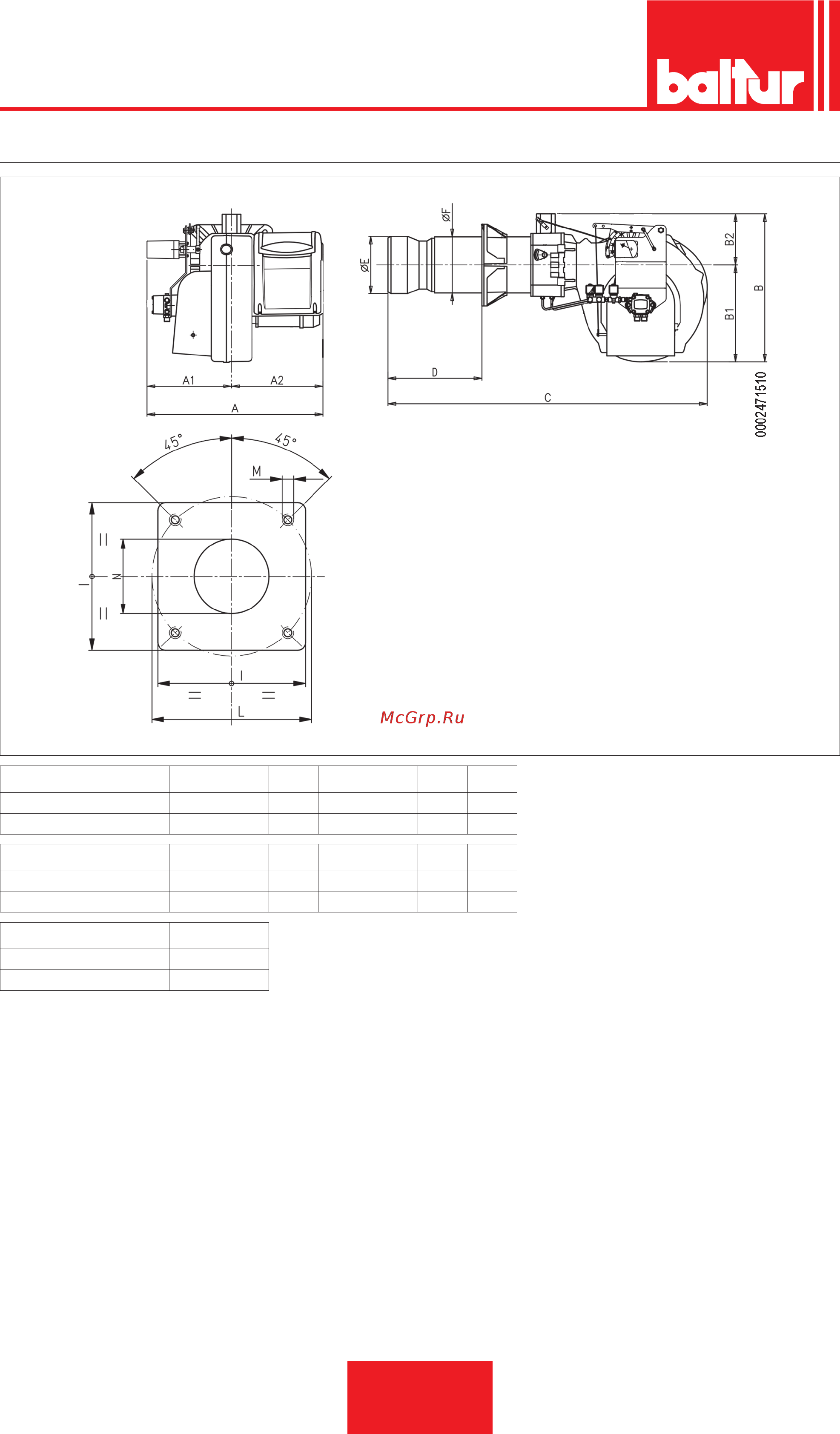 Baltur TBML 90 P [11/43] Габаритные размеры