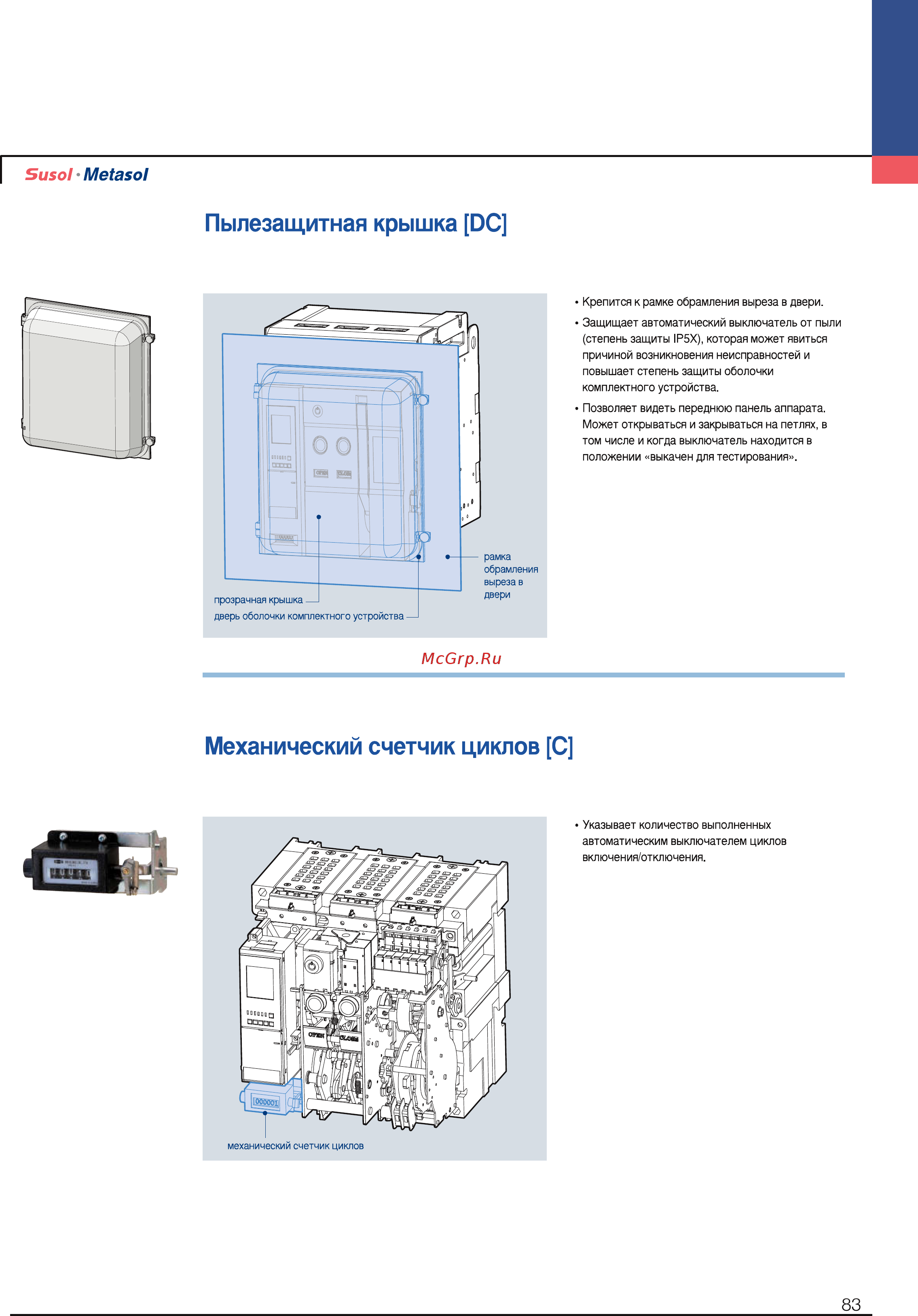LS Industrial Systems Metasol AN-13D3-13A M2D2D2BX AC6U0 AL (FB) [83/140] Пылезащитная крышка ос
