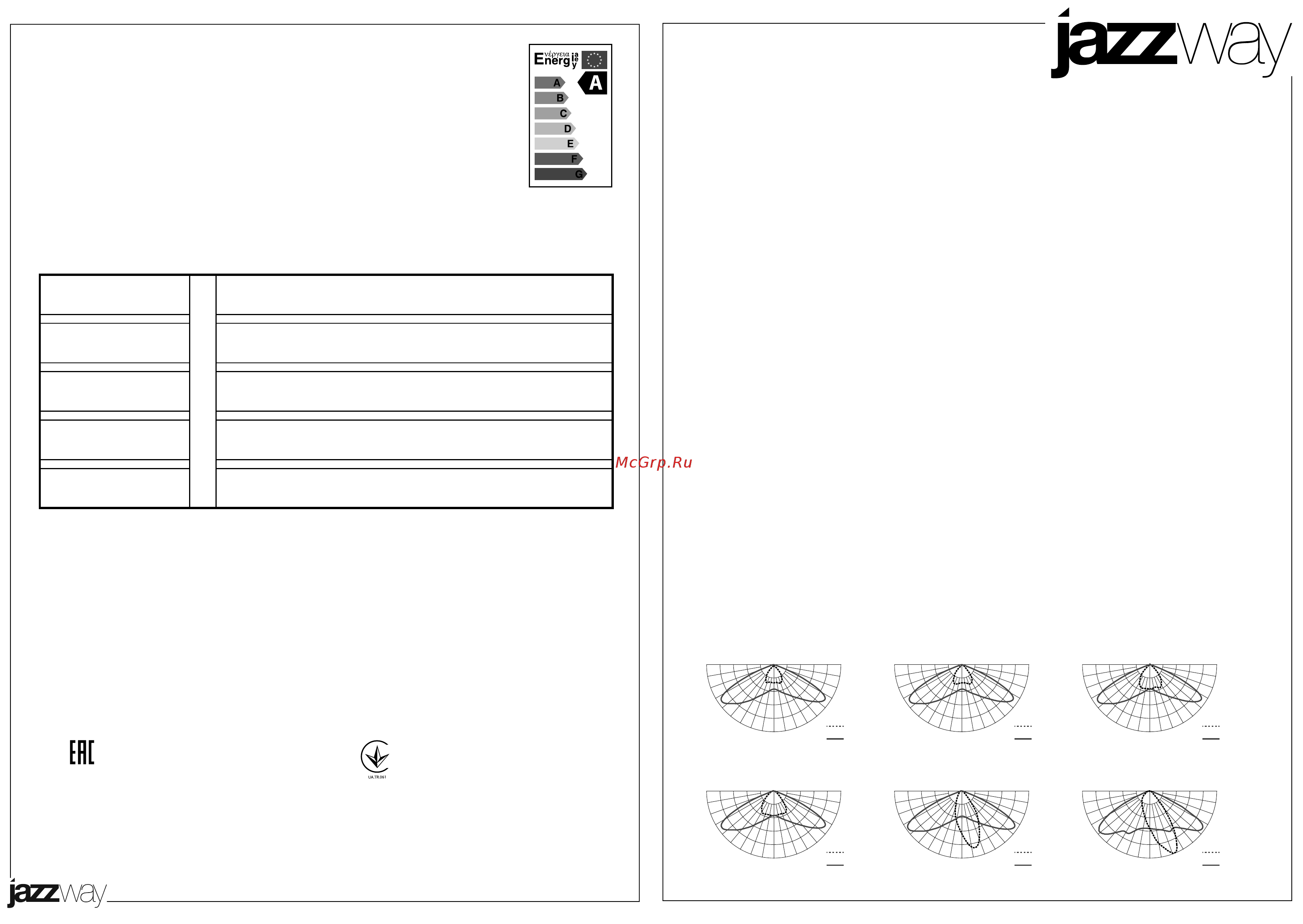 JazzWay PSL 02 100w 5000K GR IP65 Инструкция по эксплуатации онлайн