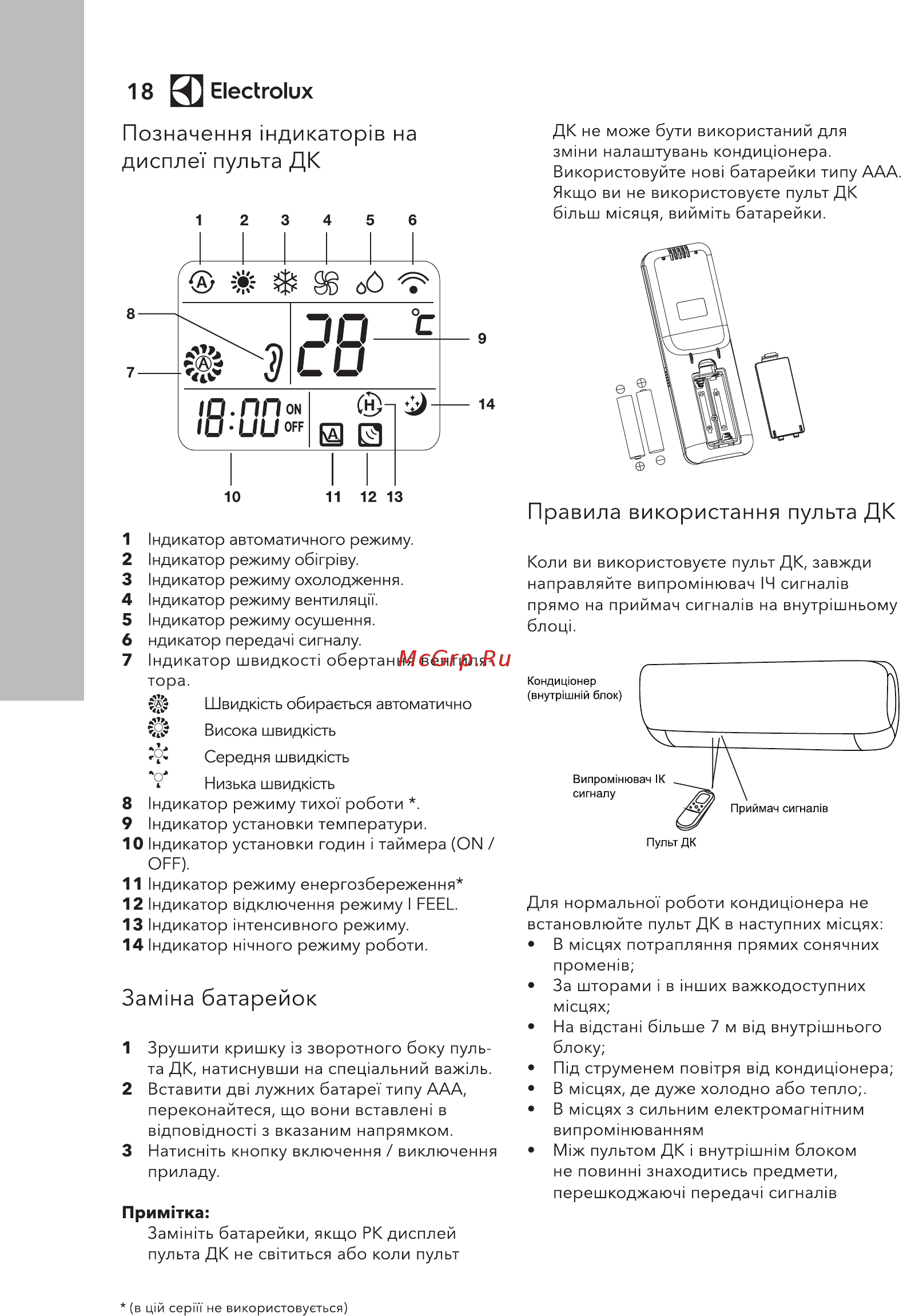 Electrolux EACS/I-14HEV/N3 [18/36] Electrolux