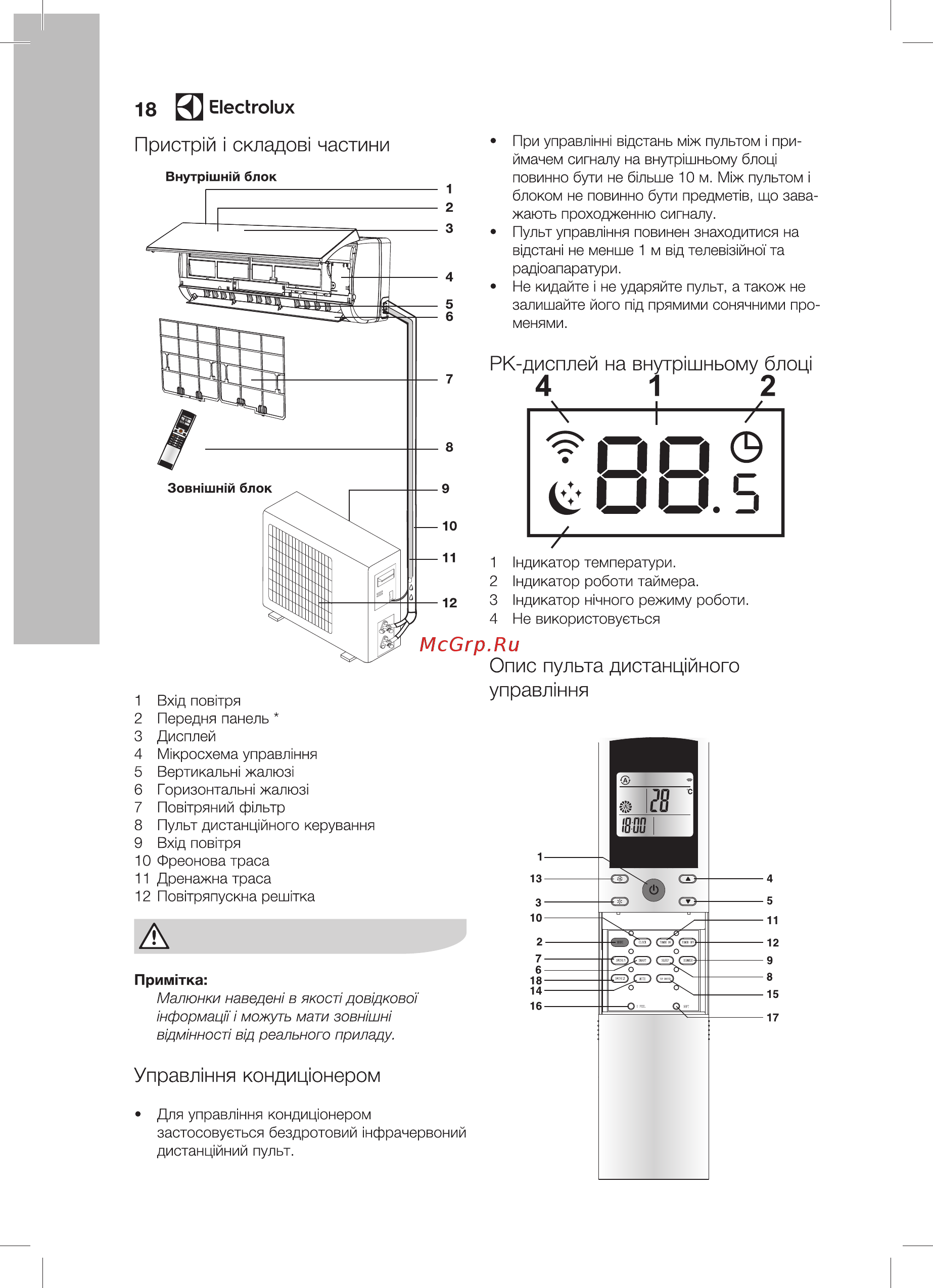Electrolux EACS-07HO2/N3 [18/36] Опис пульта дистанц йного управл ння