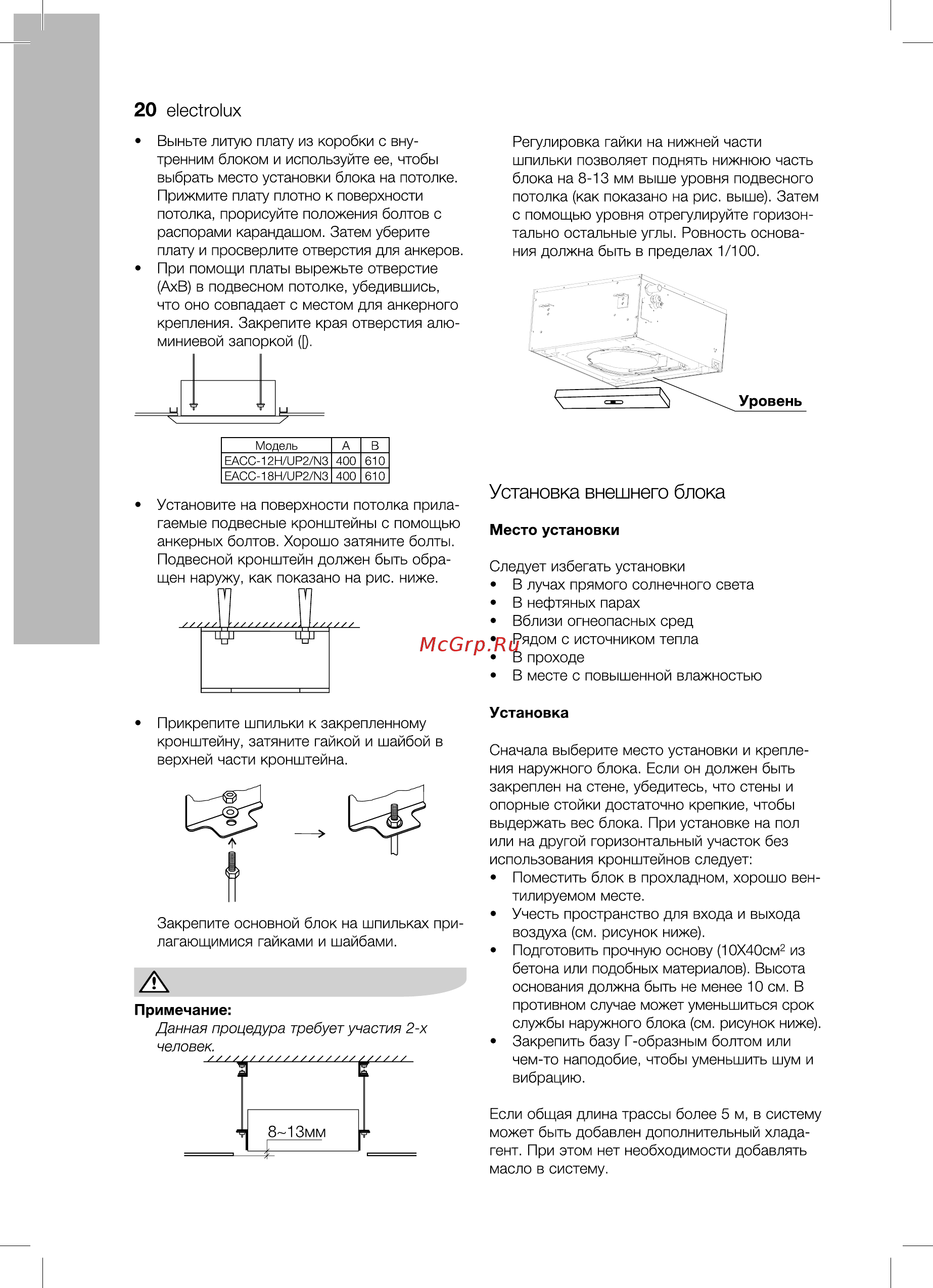 Electrolux EACС-36H/UP2/N3 [20/36] Установка внешнего блока