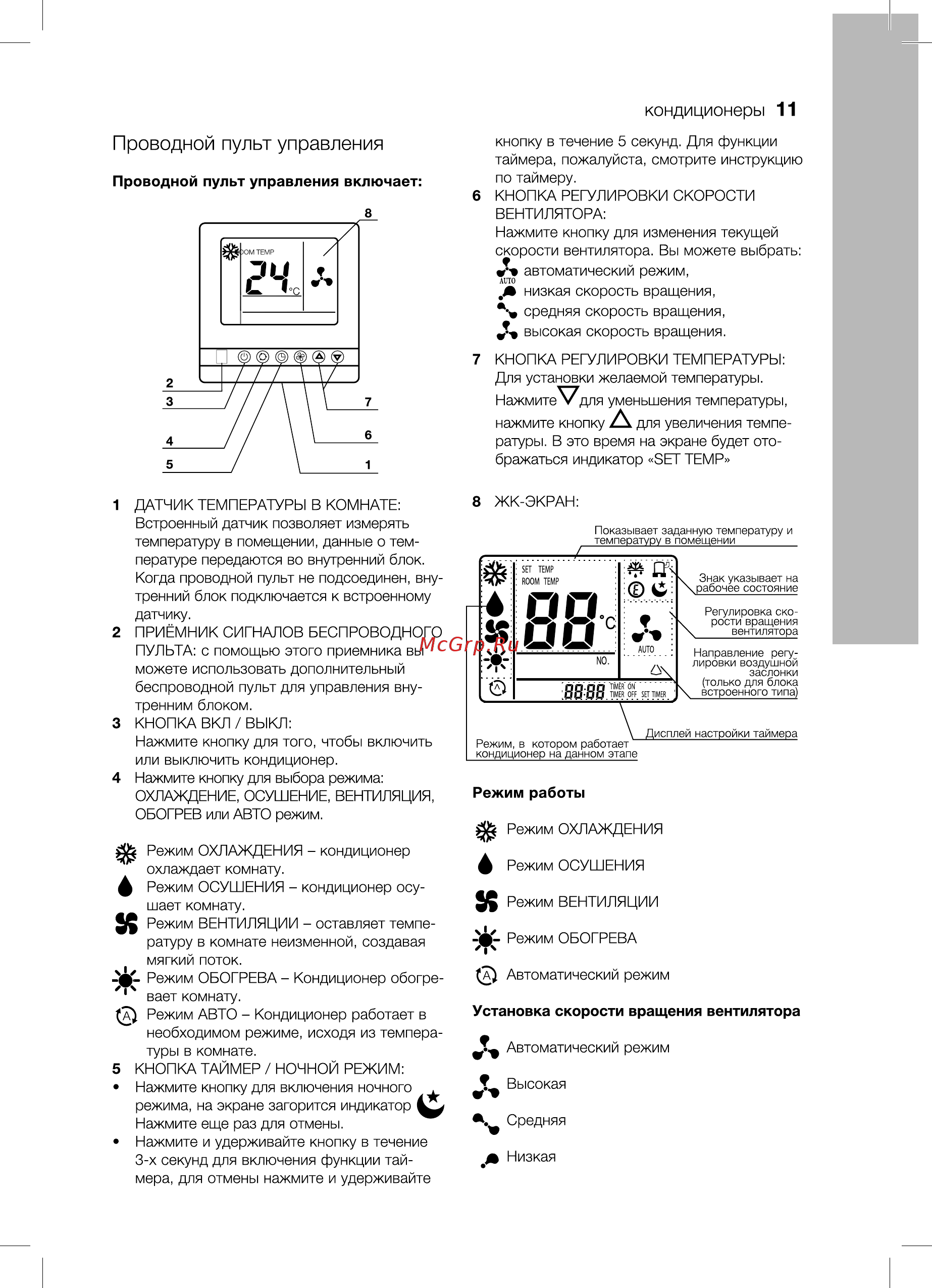 Electrolux EACU/EACС/I-60H/DC/N3 [11/64] Проводной пульт управления