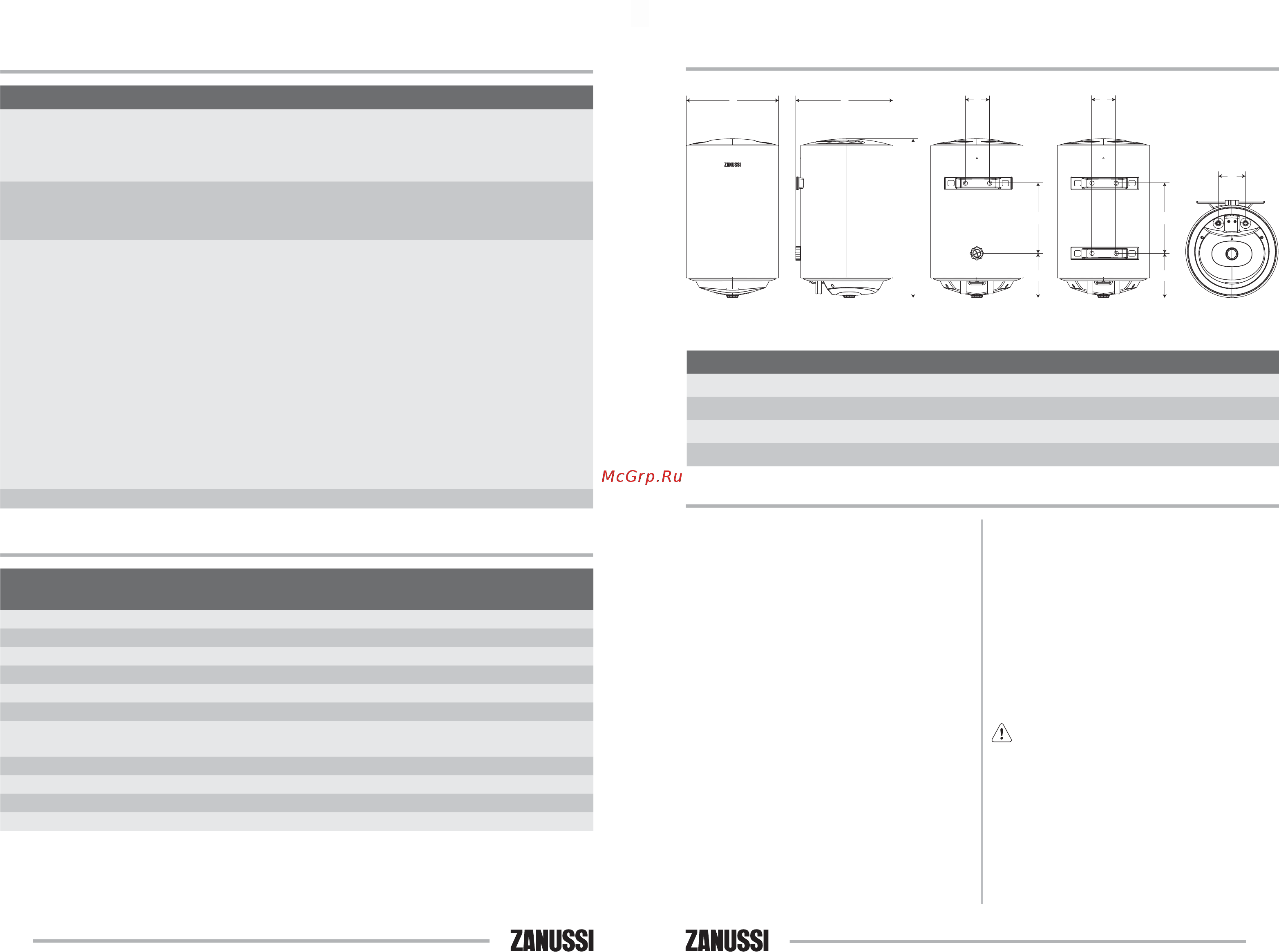 Zanussi ZWH/S 30 Lorica НС-1237167 [11/17] Технічнi характеристики