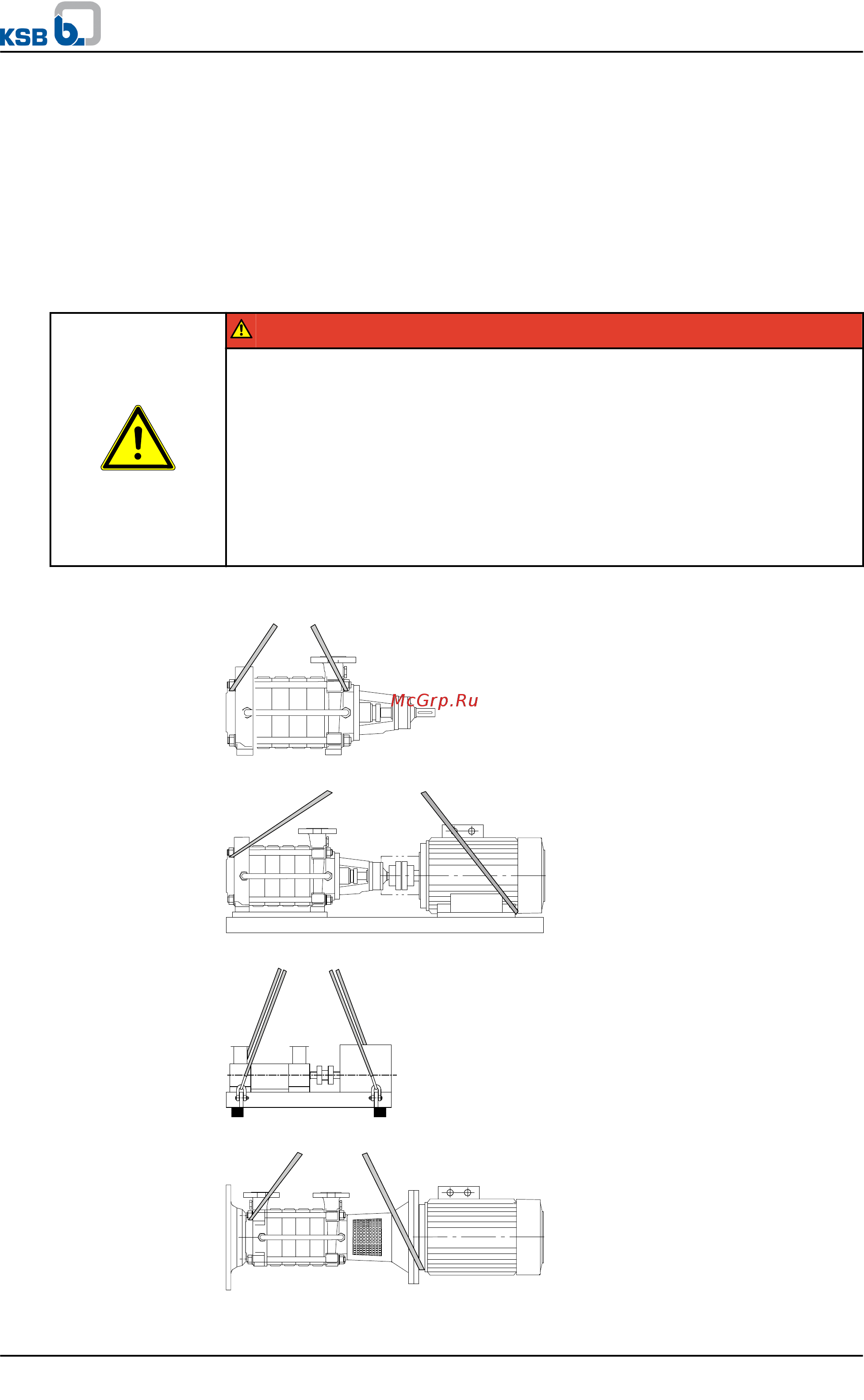 KSB Multitec RO MTC B 32/3D [13/101] Транспортировка промежуточное хранение утилизация