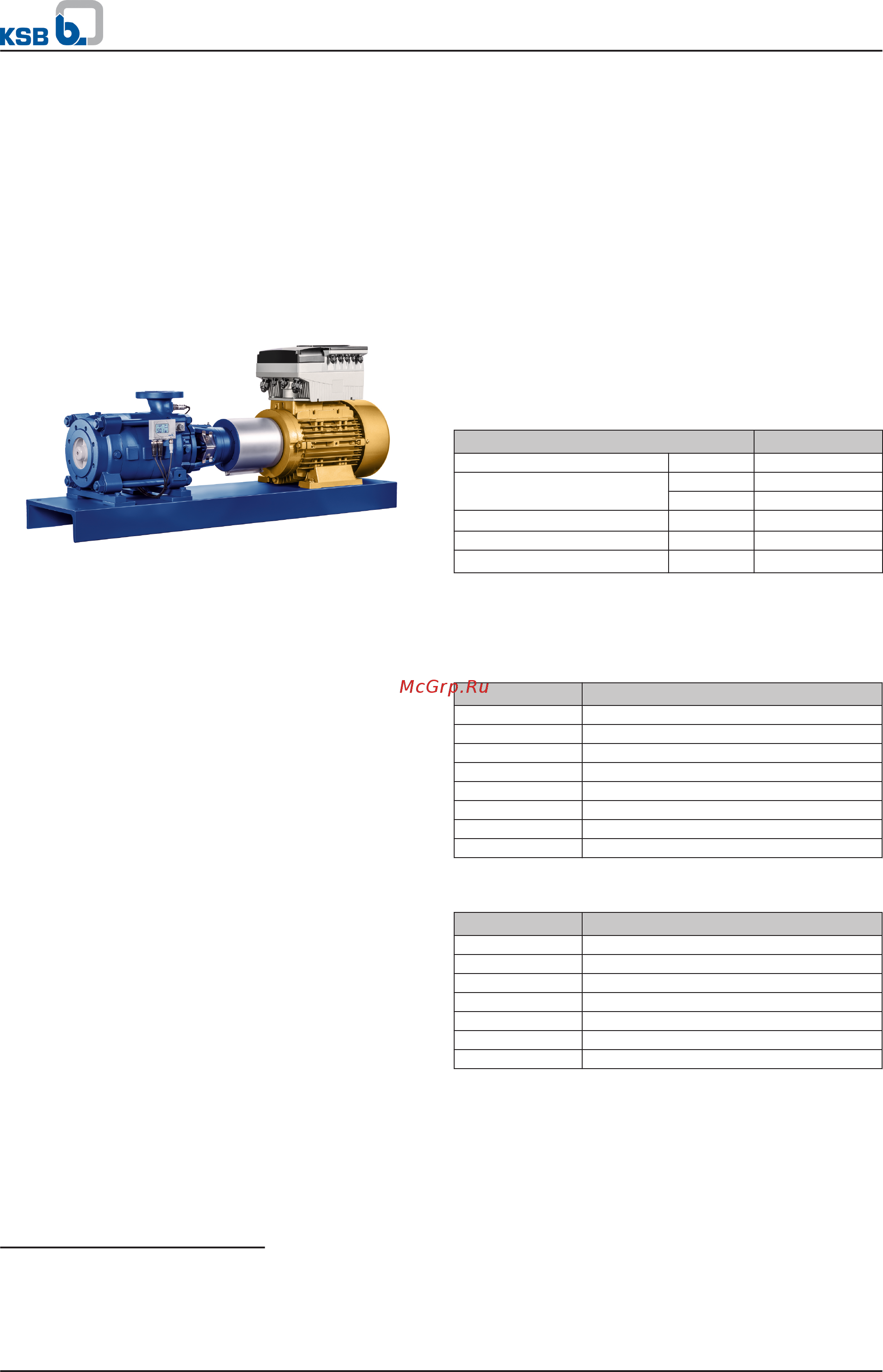 KSB Multitec MTC A 50/8V [4/35] Fluids handled