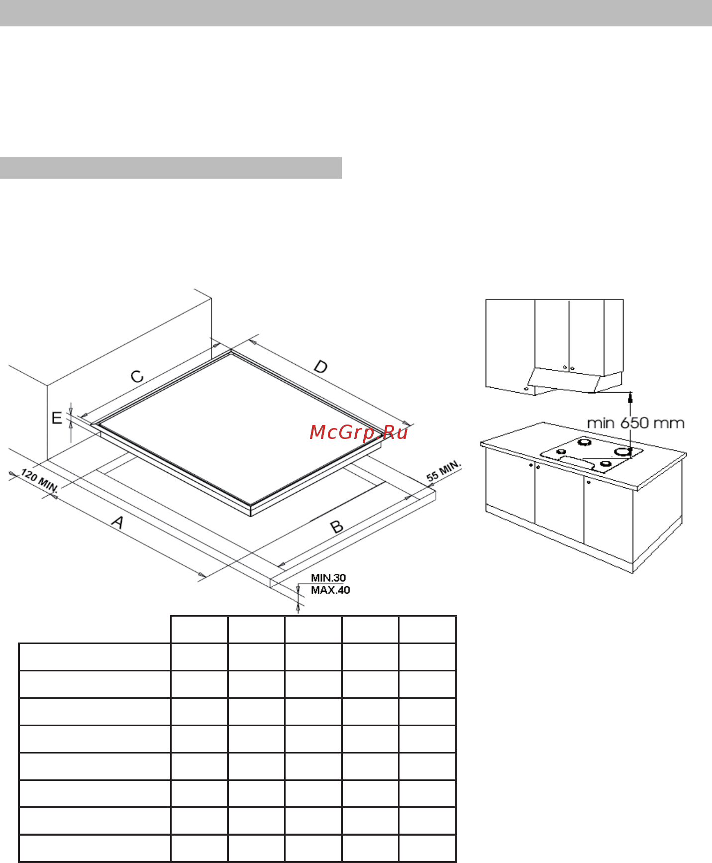 Best Chef GH 62 LCT IX [7/32] Installation instructions