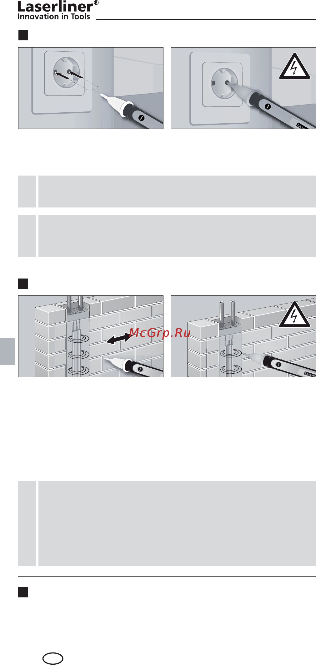 Laserliner ActiveFinder XP [48/92] Lokalisere elektrisk spenning