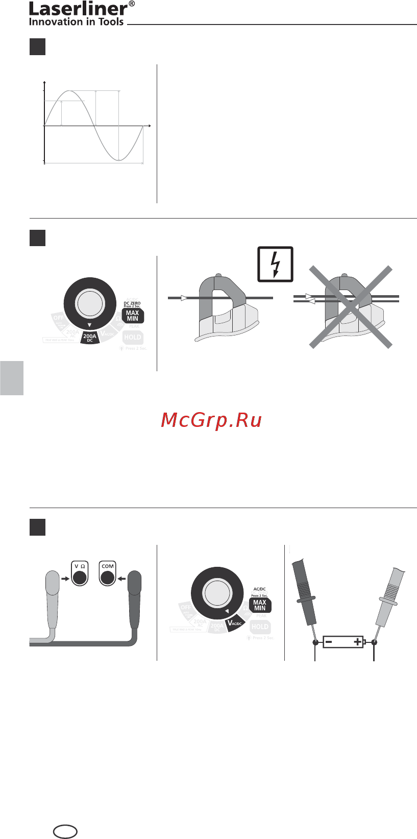 Laserliner ClampMeter XP Инструкция по эксплуатации онлайн [16/72] 479358