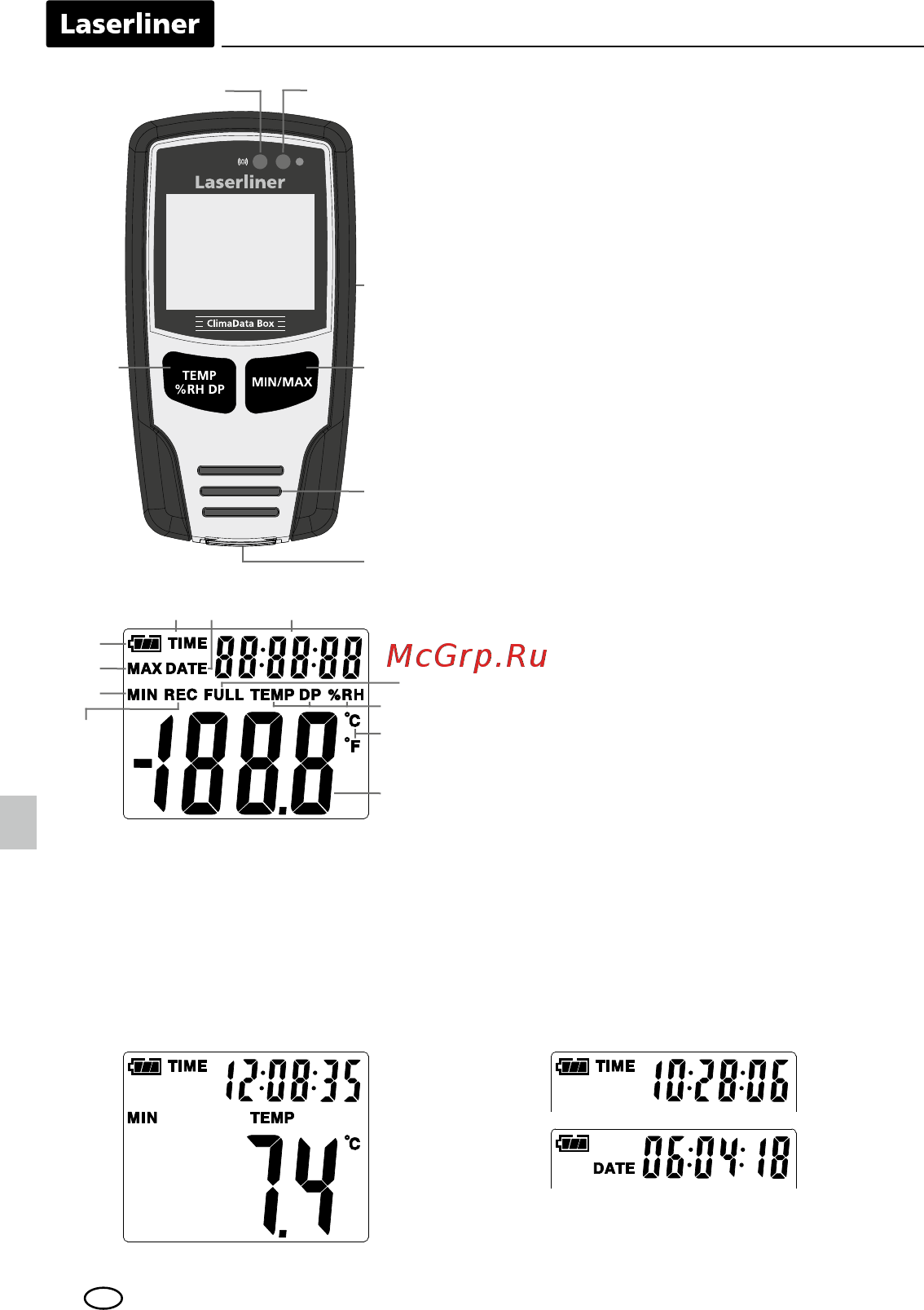 Laserliner ClimaData-Box 082.031A [14/68] K j i h