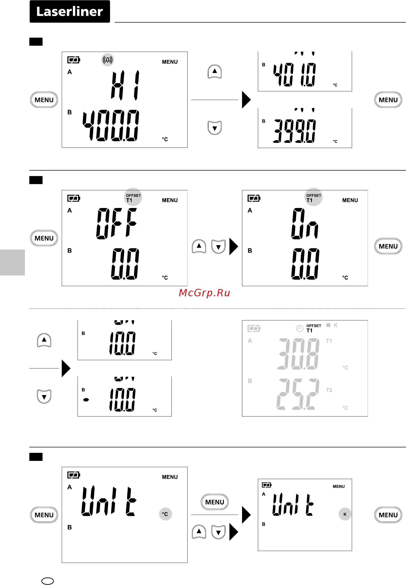 Laserliner ThermoMaster Plus 082.036A [18/72] Lämpötilahälytys hi