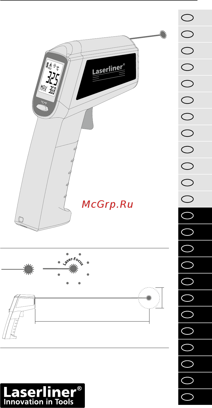 Laserliner ThermoSpot Laser 082.040A Инструкция по эксплуатации онлайн