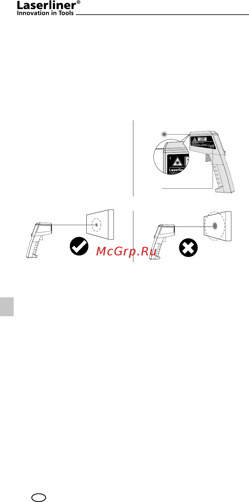 Laserliner ThermoSpot Laser 082.040A Инструкция по эксплуатации онлайн [12/52] 479384