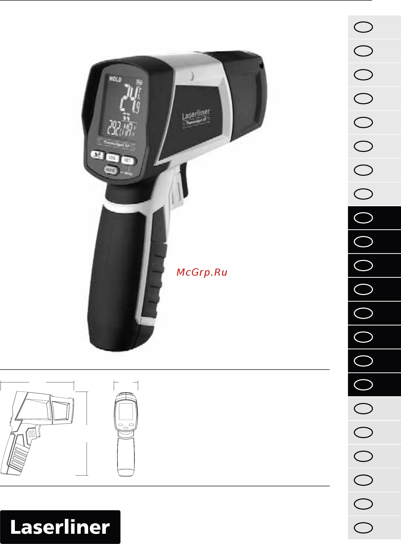 Laserliner ThermoSpot XP 082.043A Инструкция по эксплуатации онлайн