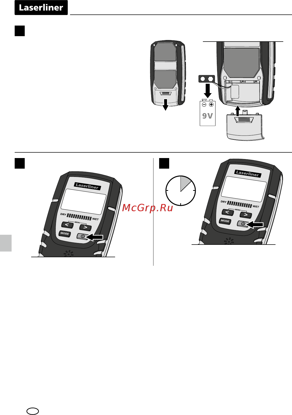 Laserliner MoistureMaster Compact 082.333A [4/80] Pilin takılması