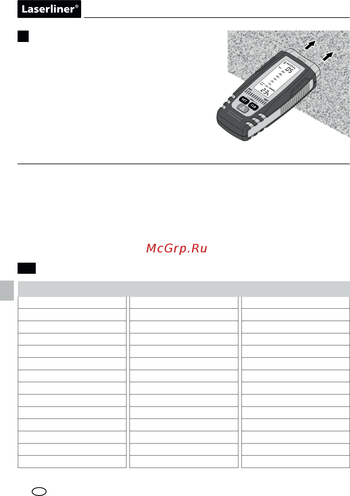 Laserliner DampMaster Compact Plus 082.321A Инструкция по эксплуатации онлайн [6/88] 479391