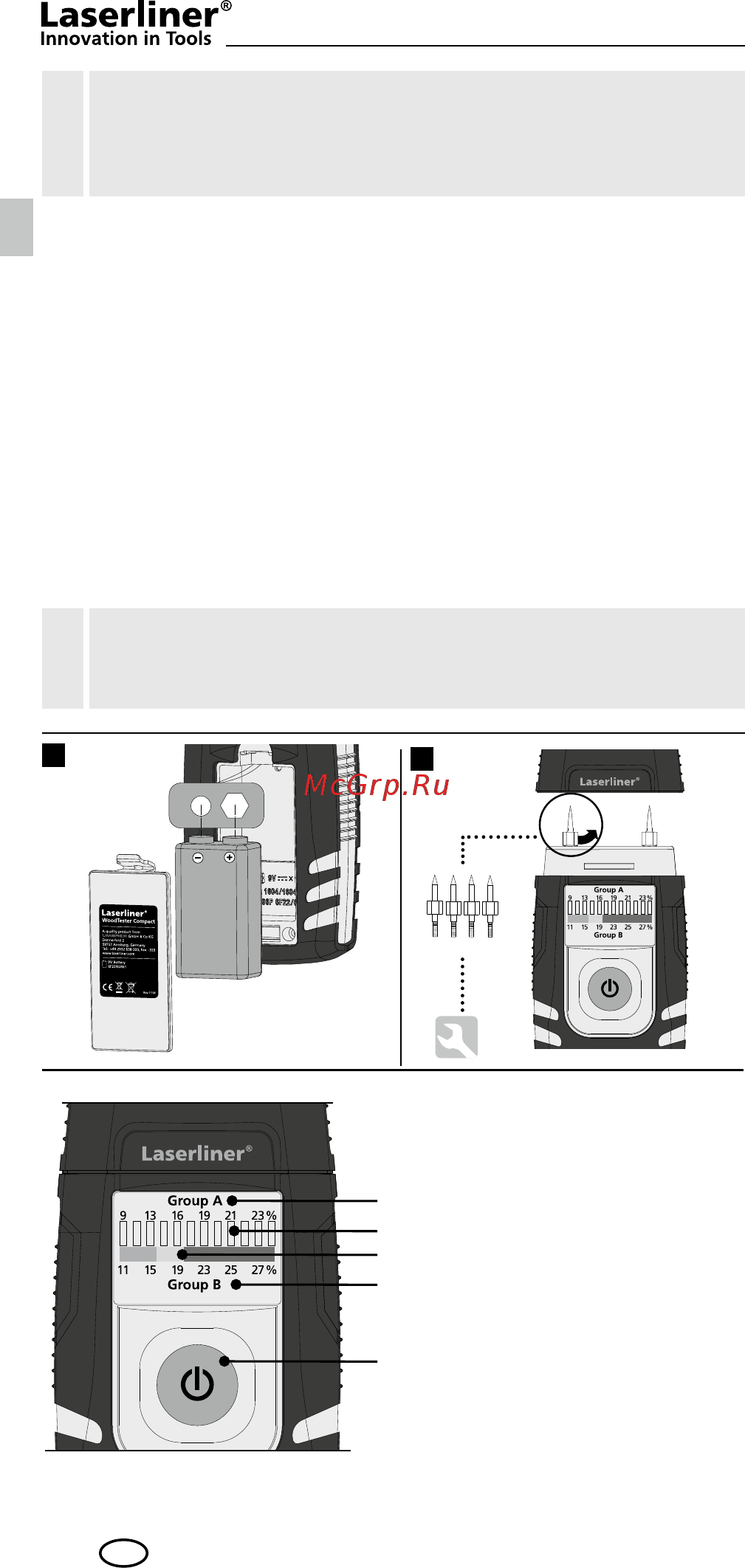 Laserliner WoodTester Compact 082.004A Инструкция по эксплуатации онлайн [10/100] 479394
