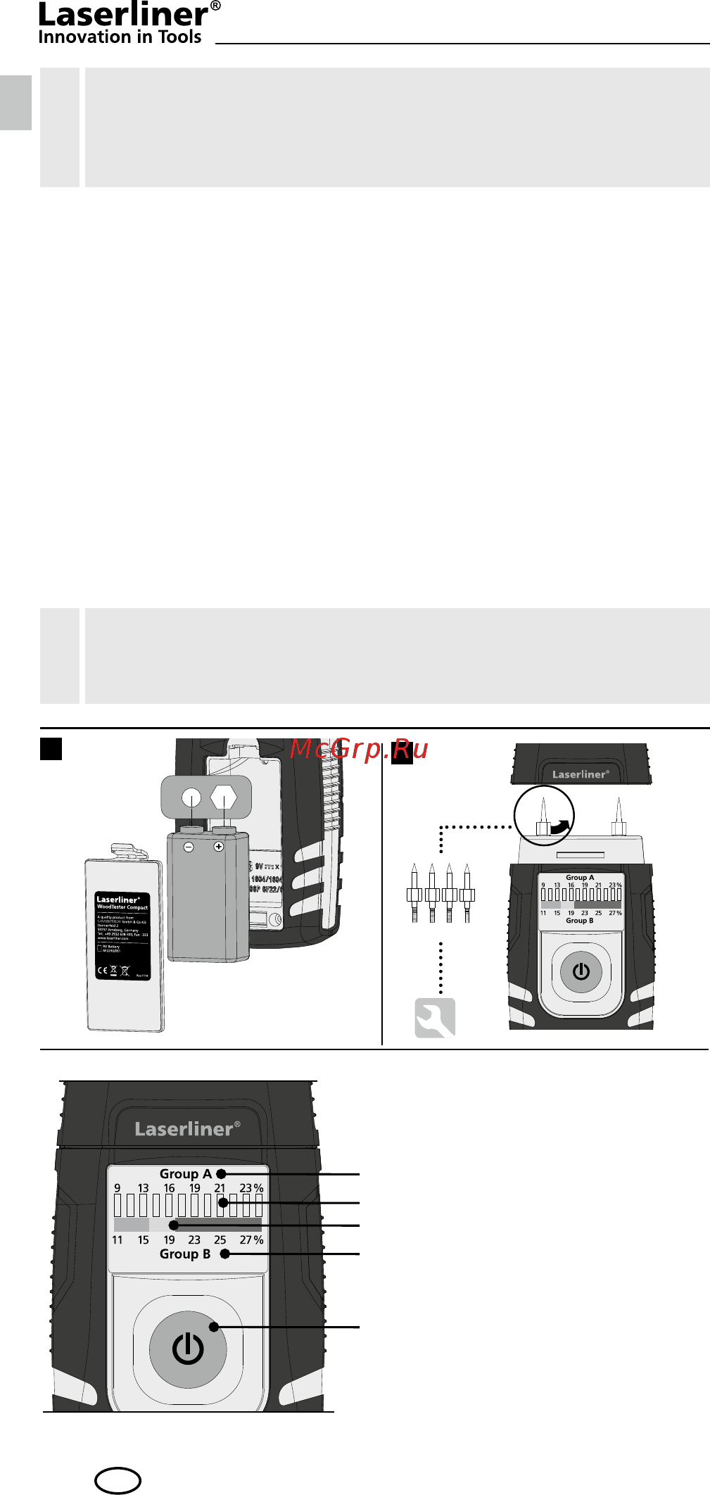 Laserliner WoodTester Compact 082.004A Инструкция по эксплуатации онлайн [2/100] 479394