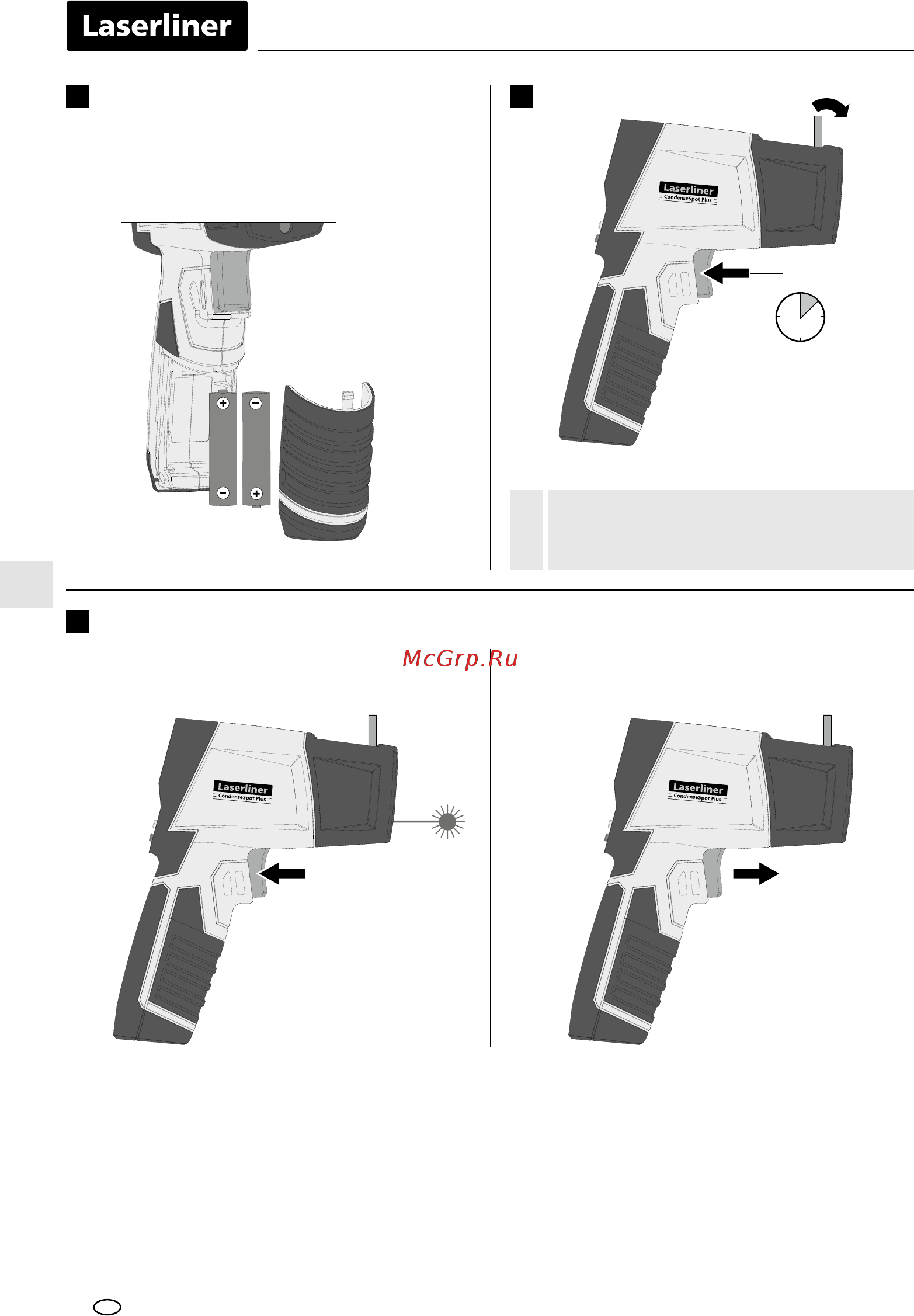 Laserliner CondenseSpot Plus 082.046A [12/68] Kontinuerlig mätning hold