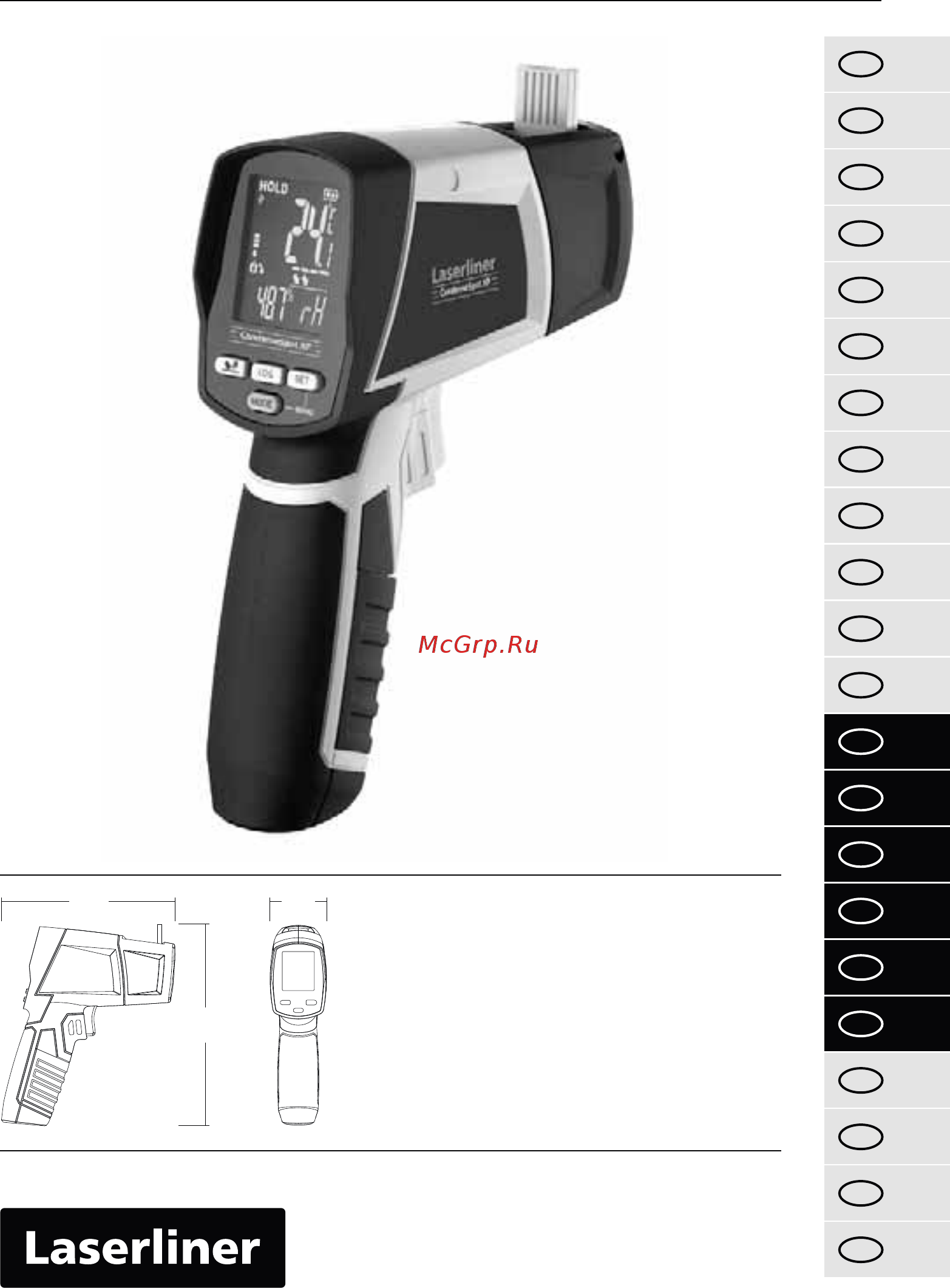 Laserliner CondenseSpot XP 082.047A Инструкция по эксплуатации онлайн