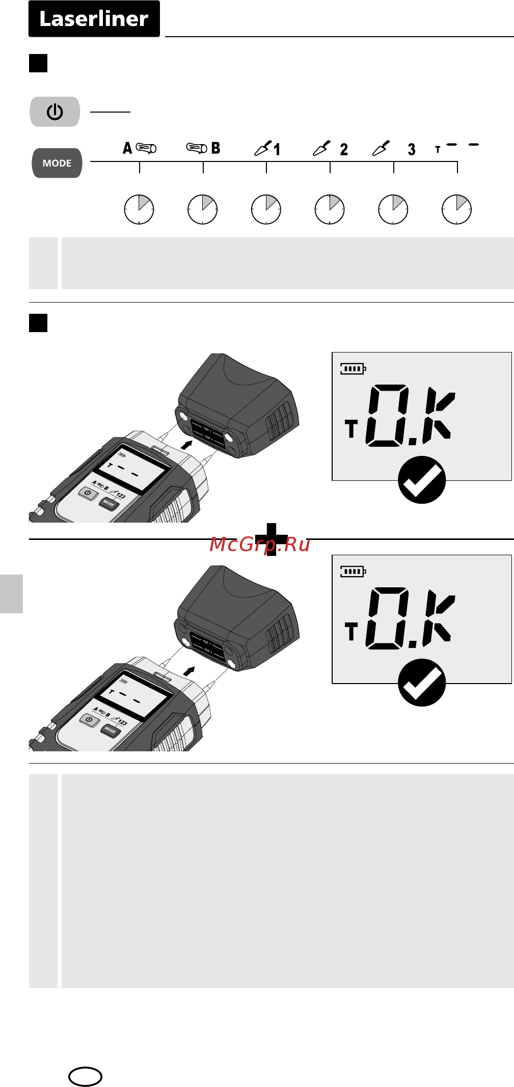 Laserliner DampFinder Home 082.013A [4/76] Смена режима измерения