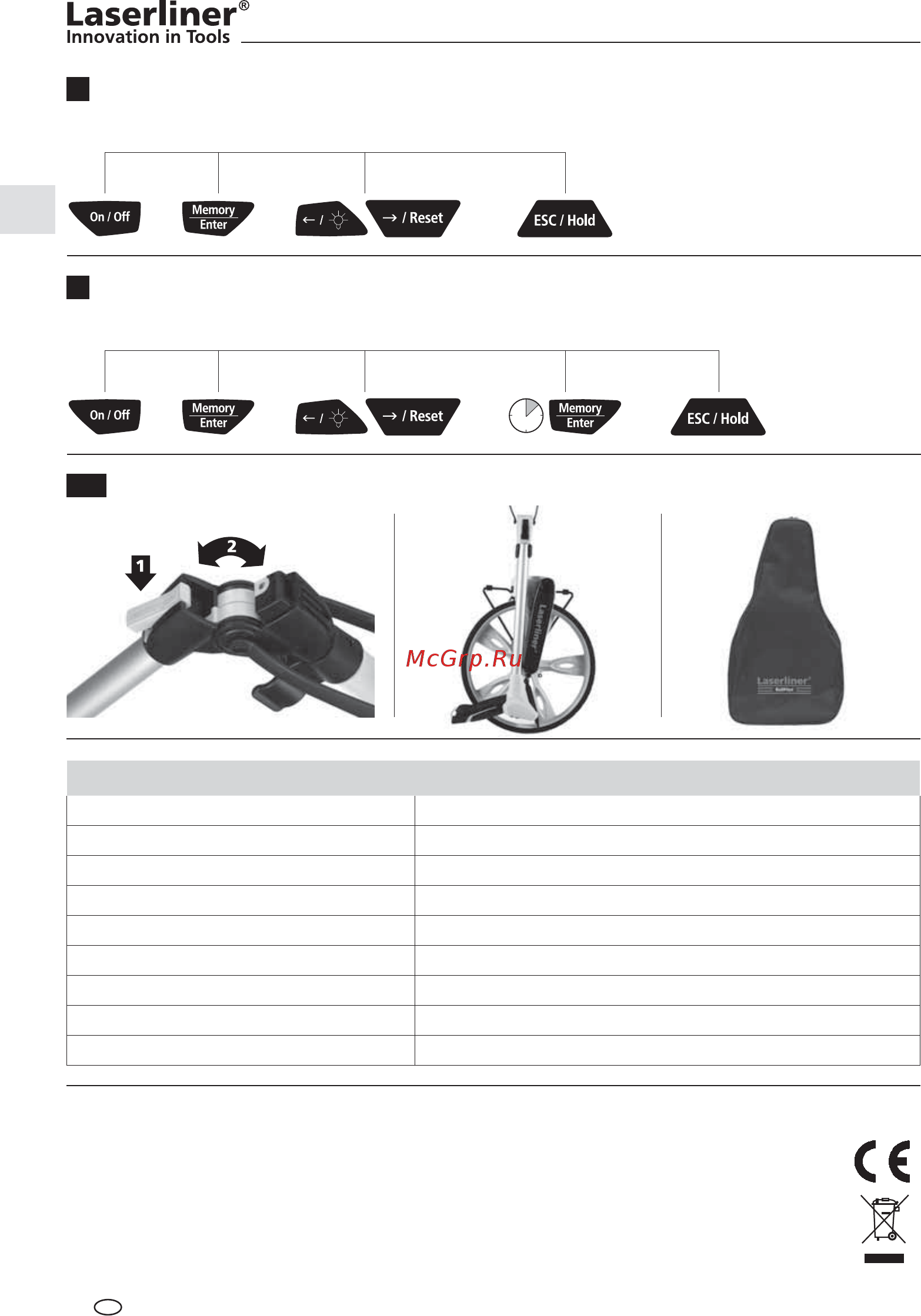 Laserliner RollPilot D12 075.006A [10/68] Meetwaardegeheugen wissen