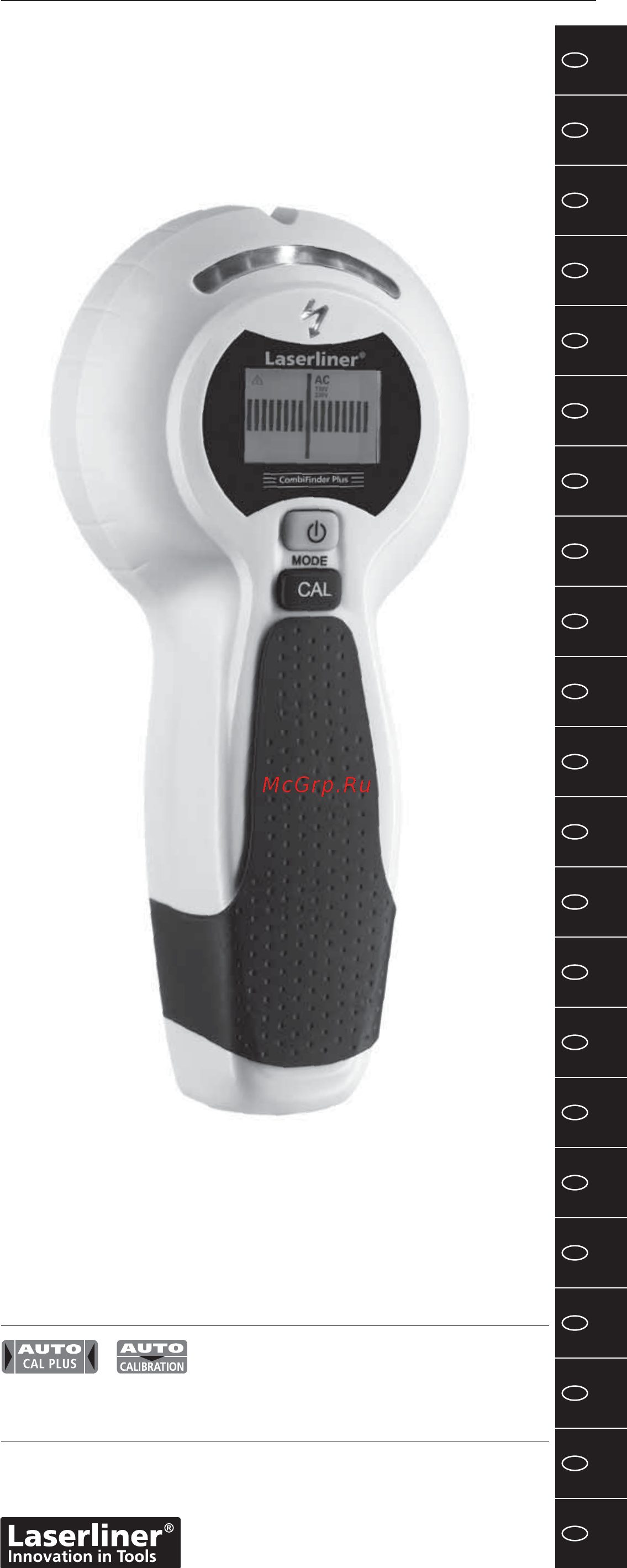 Laserliner CombiFinder Plus 080.955A Инструкция по эксплуатации онлайн