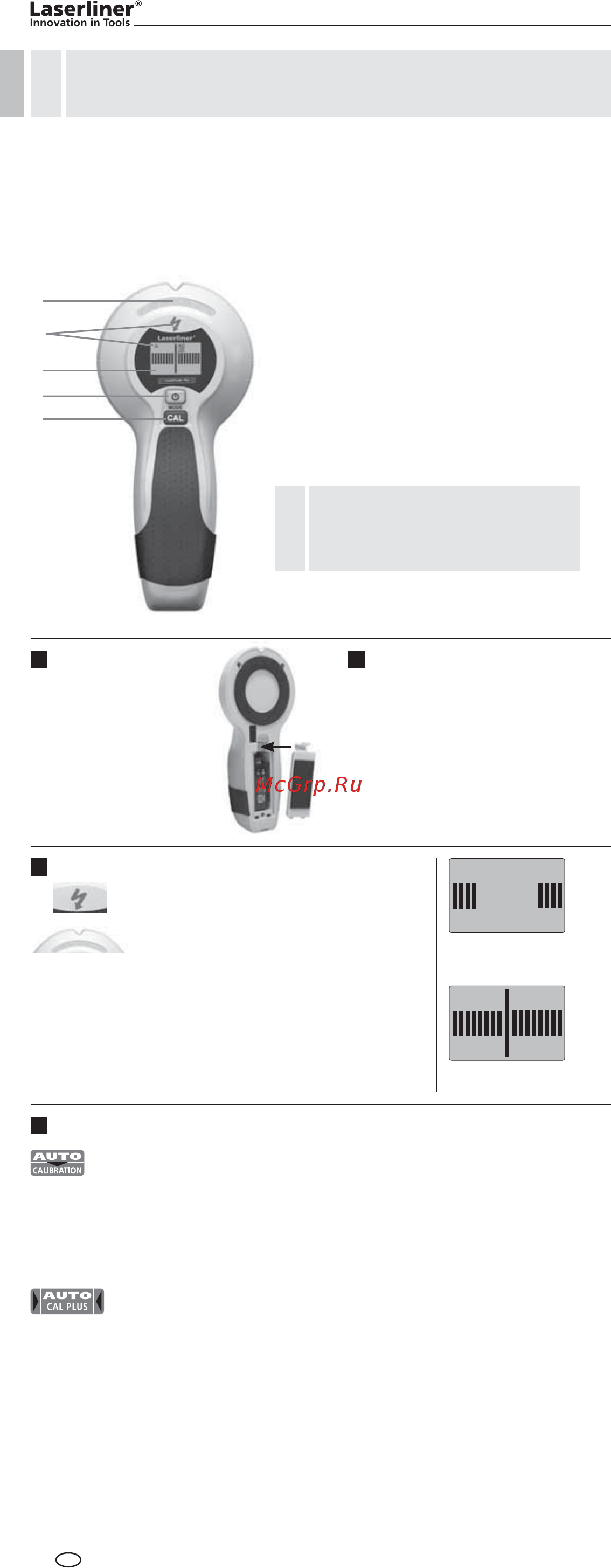 Laserliner CombiFinder Plus 080.955A Инструкция по эксплуатации онлайн [2/92] 479428