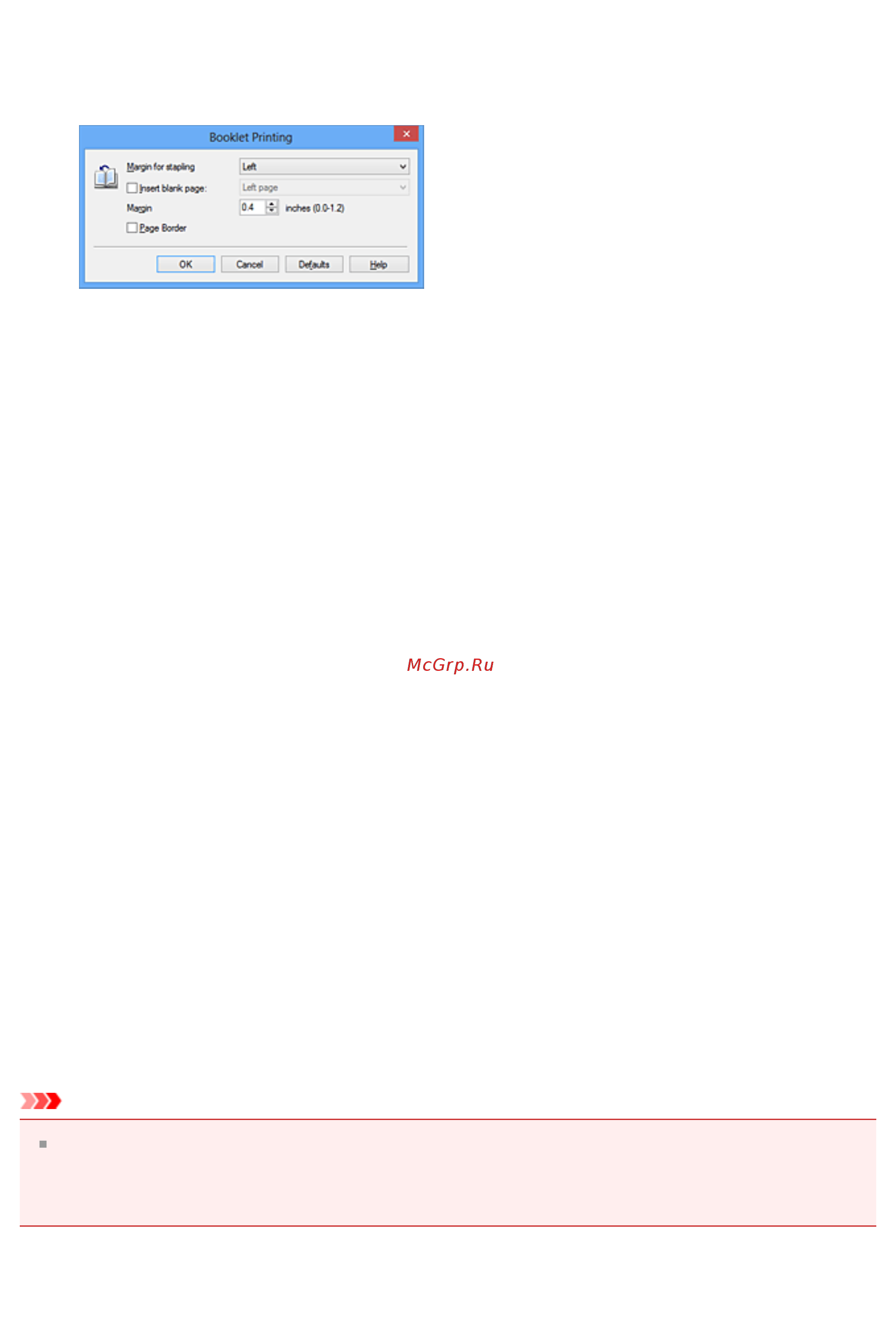 Canon PIXMA  MG2545 [290/638] Выберите поле для переплета и ширину полей