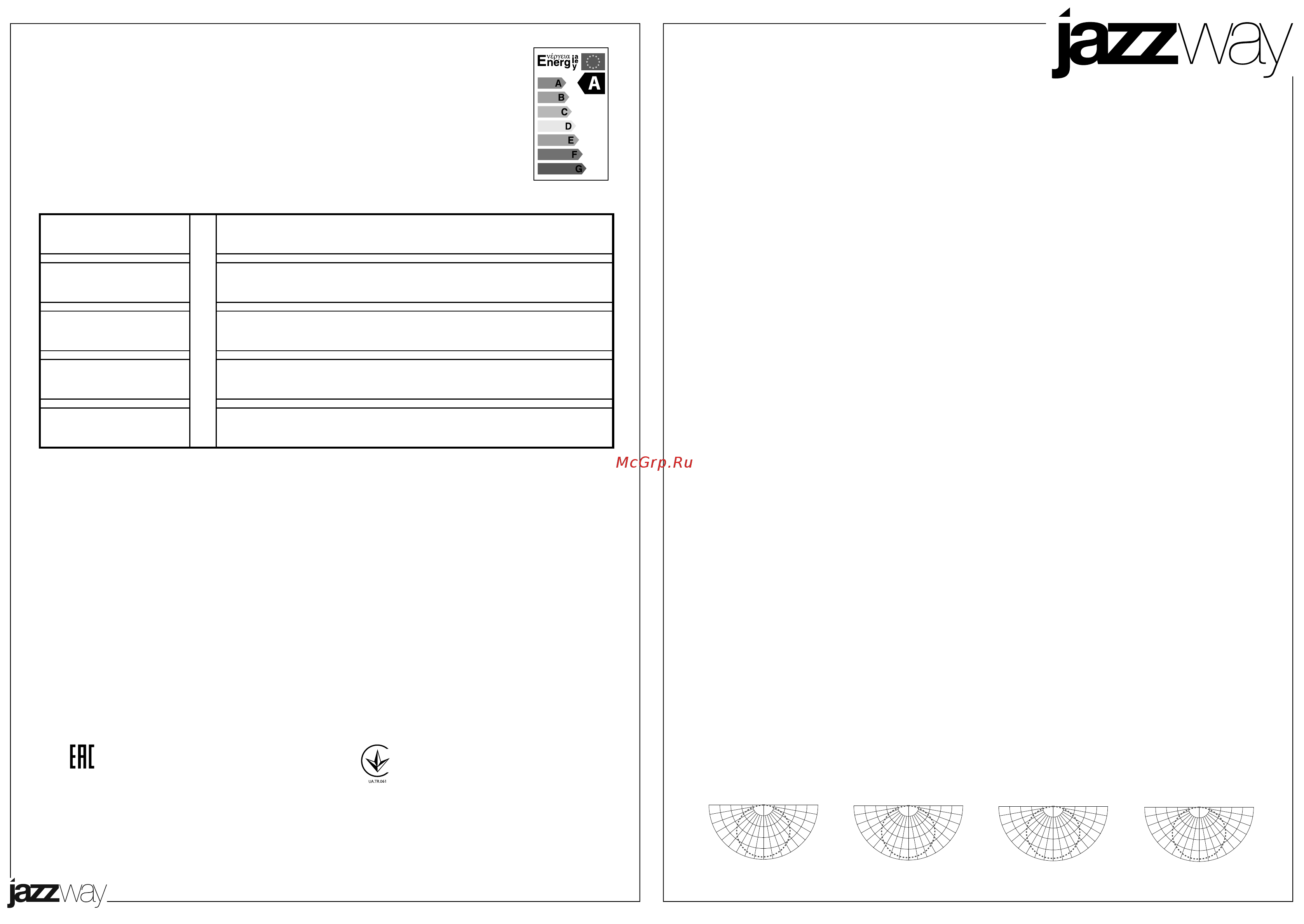 JazzWay PPB PULSAR 24w 6500K IP20 Инструкция по эксплуатации онлайн