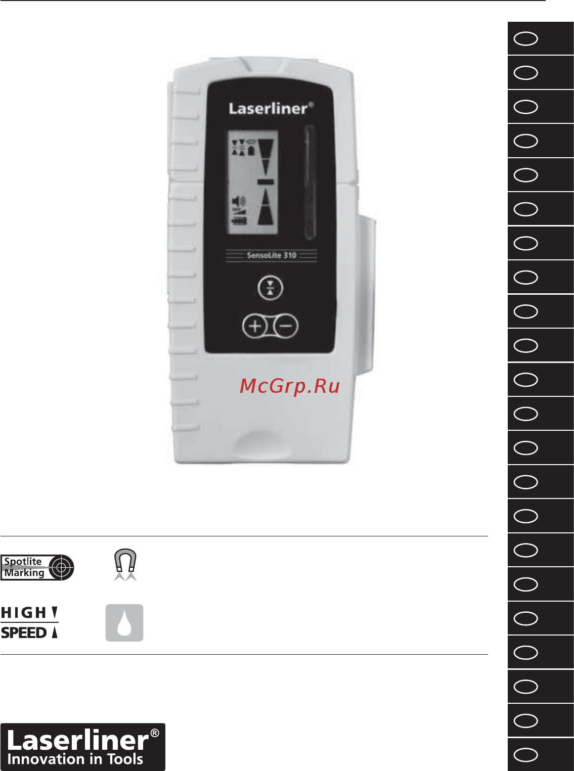 Laserliner SensoLite 310 Set 028.71 Руководство по эксплуатации онлайн
