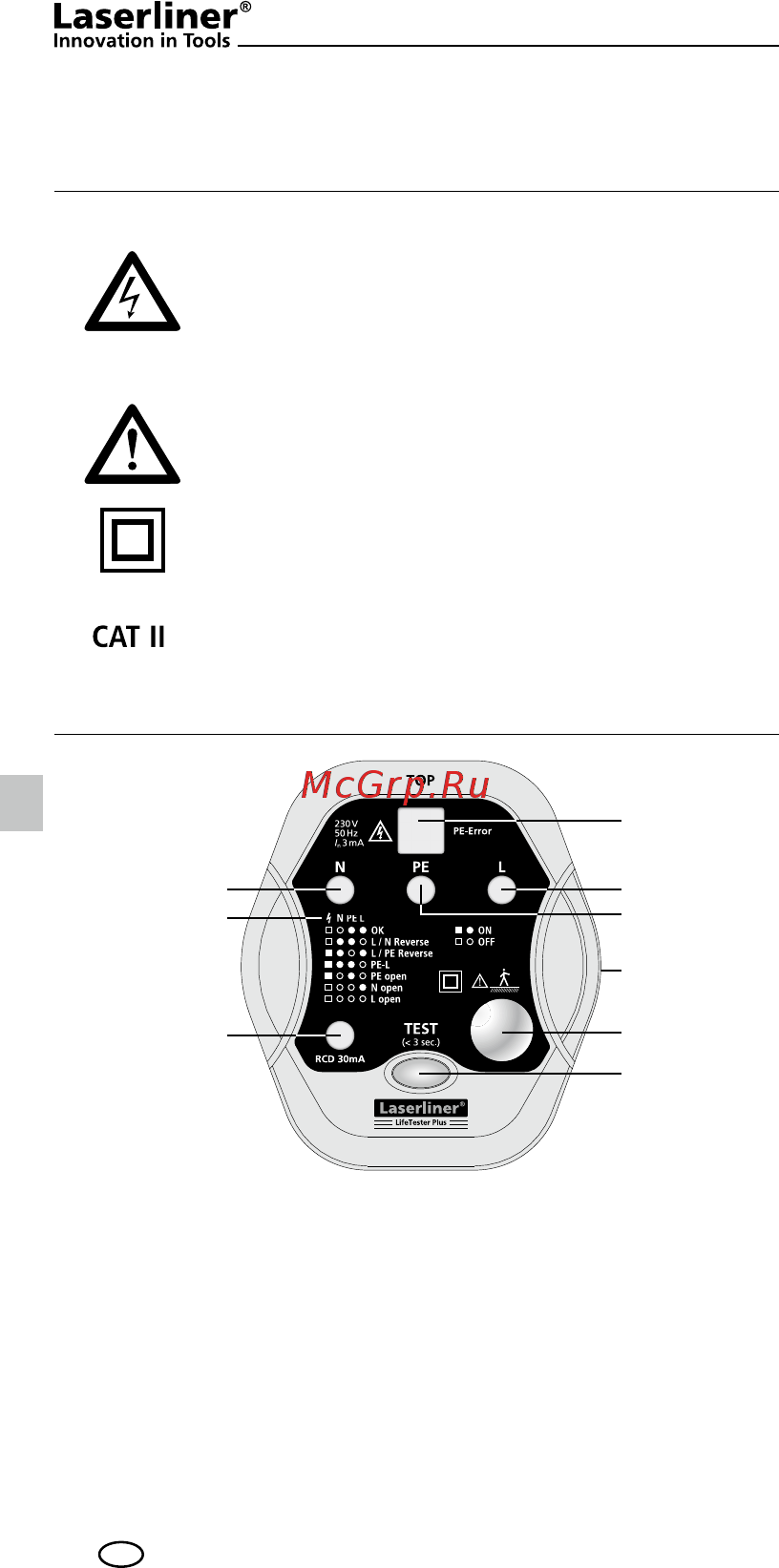 Laserliner LiveTester Plus 083.027A Инструкция по эксплуатации онлайн [18/48] 479853