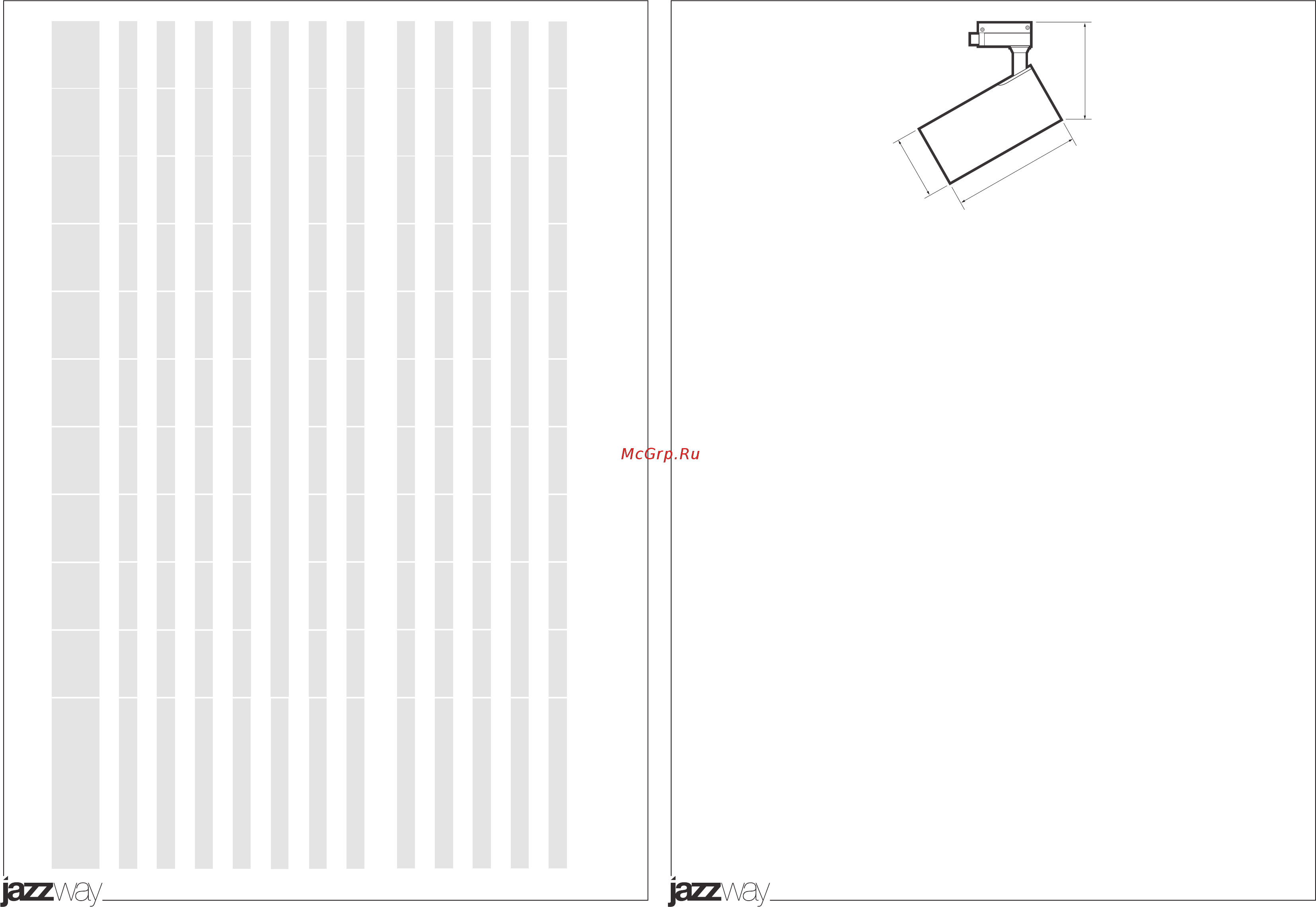 JazzWay PTR 0725 25W 4000K 24° BL IP40 [2/2] Комплектность 6 прожектор ptr с адаптером шт 1 6 технический паспорт и руководство по эксплуатации шт 1 6 упаковочная коробка шт 1 7 требование по технике безопасности 7 монтаж изделия устранение неисправностей чистка производится только при отключе нии электропитания квалифицированным специалистом 7 использование изделия допускается только при указанном напряжении сети 7 не располагать изделие вблизи горючих легковоспламеняющихся предметов и химиче ски активных элементов а также нагревательных приборов 7 не допускается эксплуатация изделия с поврежденной изоляцией провода и мест элек трических соединений 8 подготовка изделия к работе установка правила эксплуатации 8 распаковать изделие убедиться в его целостности и правильности комплектации 8 установить шинопровод на монтажную поверхность подключить шинопровод к сети 8 закрепить изделие на шинопроводе 8 перевести фиксаторы прожектора в положение открыто фиксирующие лапки вдоль ши нопровода 8 вставить прожектор в трек 8 перевести фикса