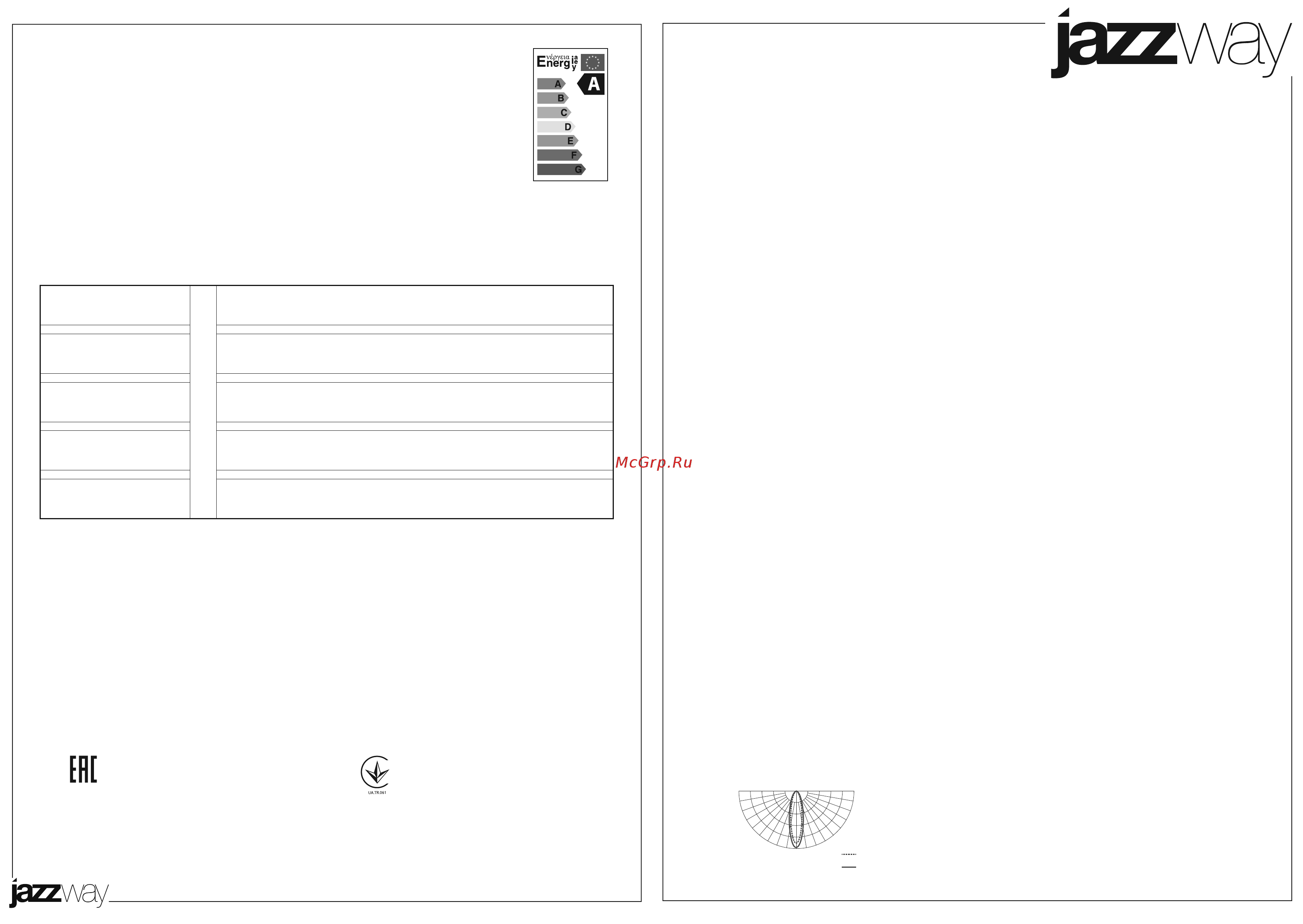 JazzWay PTR 0924 24w 4000K 24° BL IP40 Инструкция по эксплуатации онлайн
