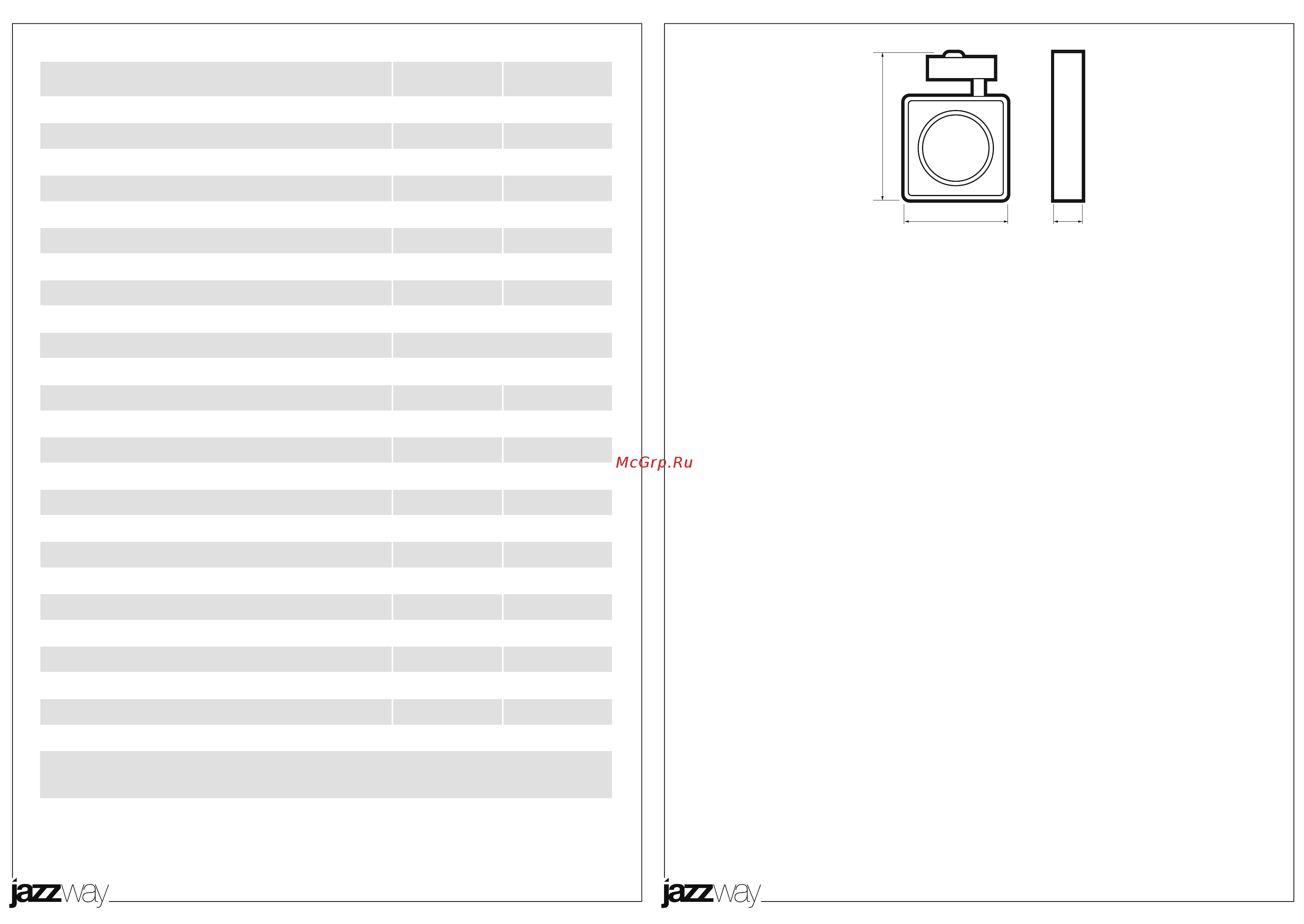 JazzWay PTR 0924 24w 4000K 24° BL IP40 [2/2] Технические характеристики