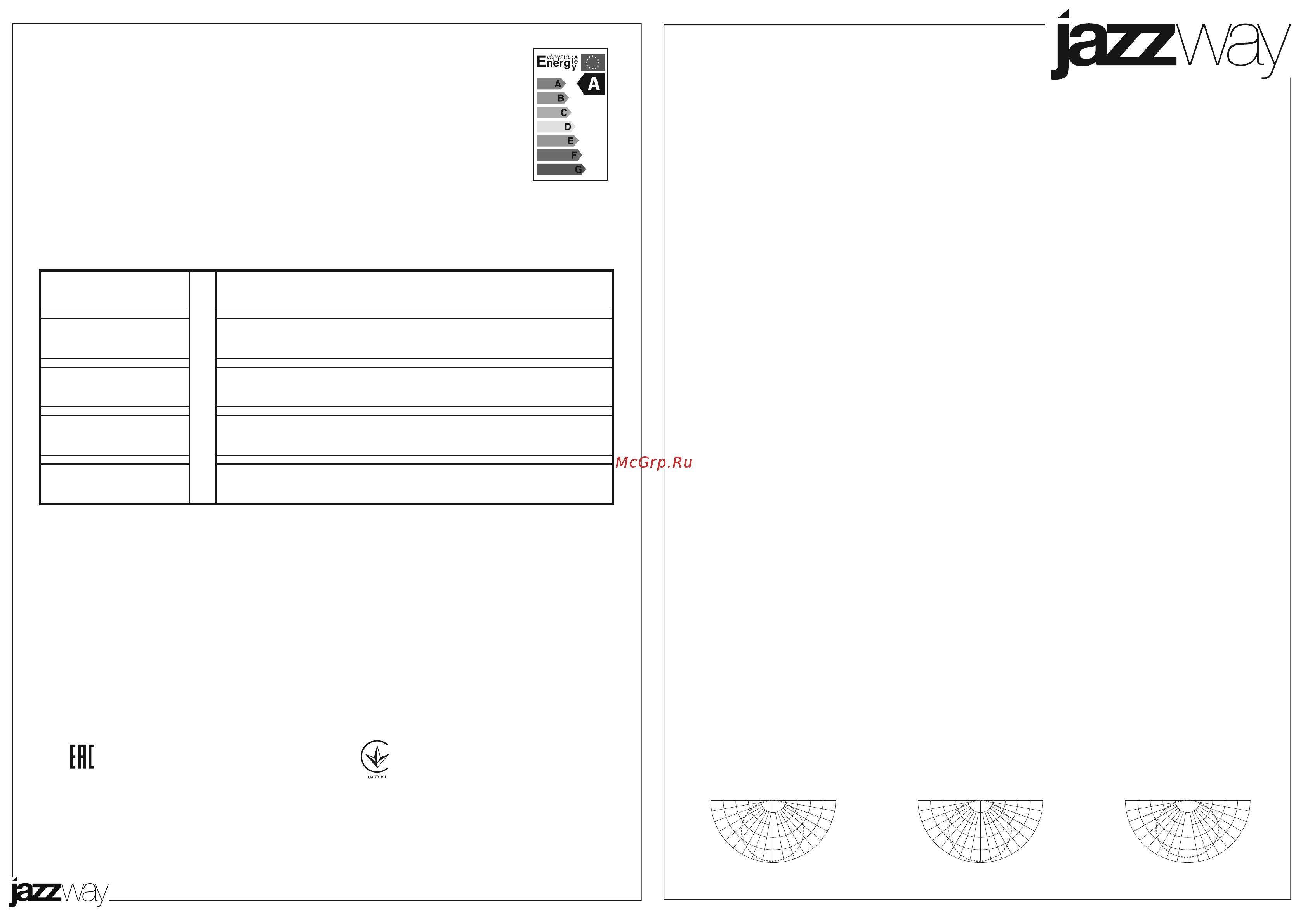JazzWay PBH-PC2-RA 12W 4000K IP65 Инструкция по эксплуатации онлайн