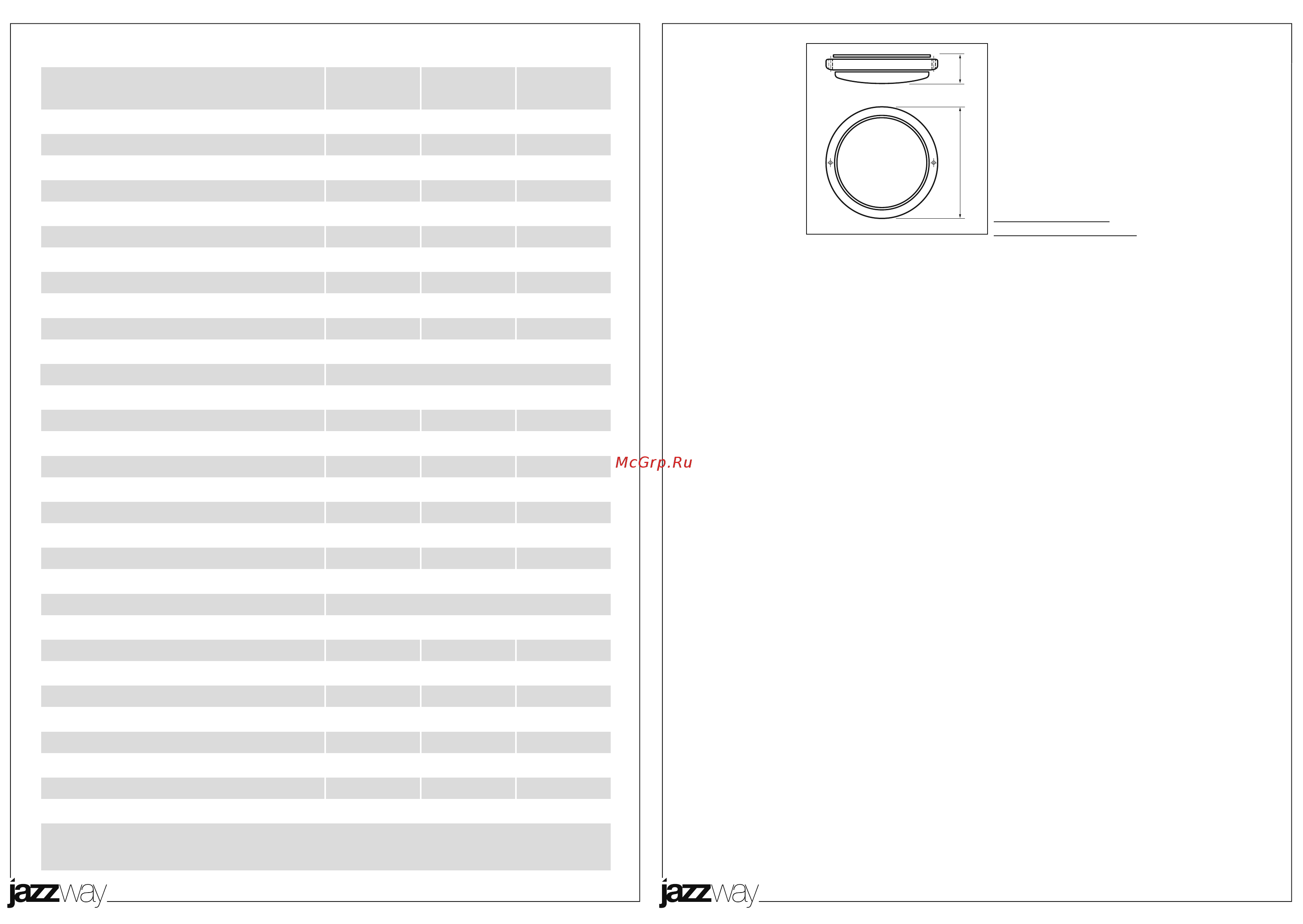 JazzWay PBH-PC2-RS 8W 4000K IP65 [2/2] Технические характеристики