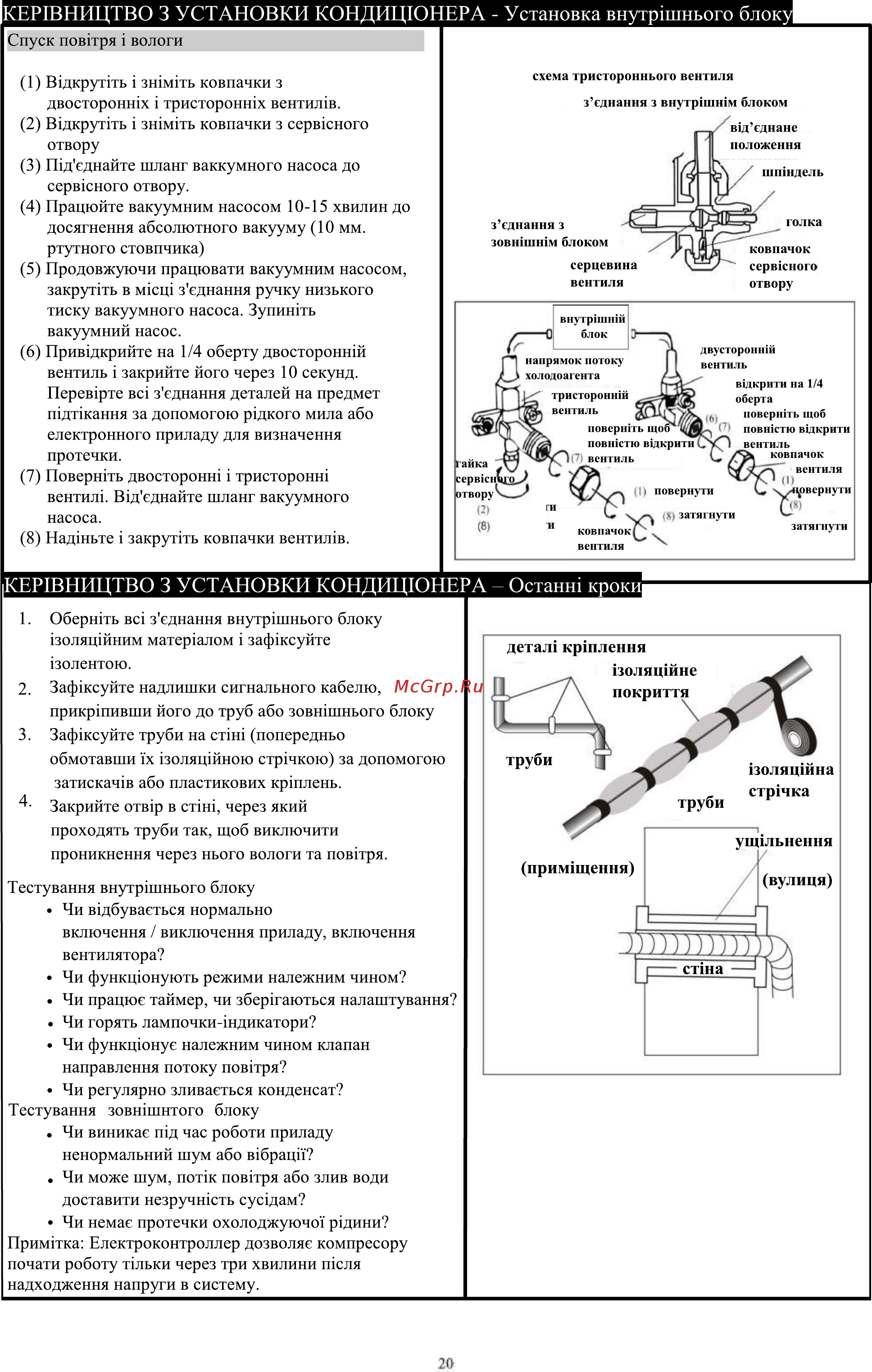 ERGO AC 2418 CHW [22/29] Кер1вництво 3 установки кондицюнера останш кроки