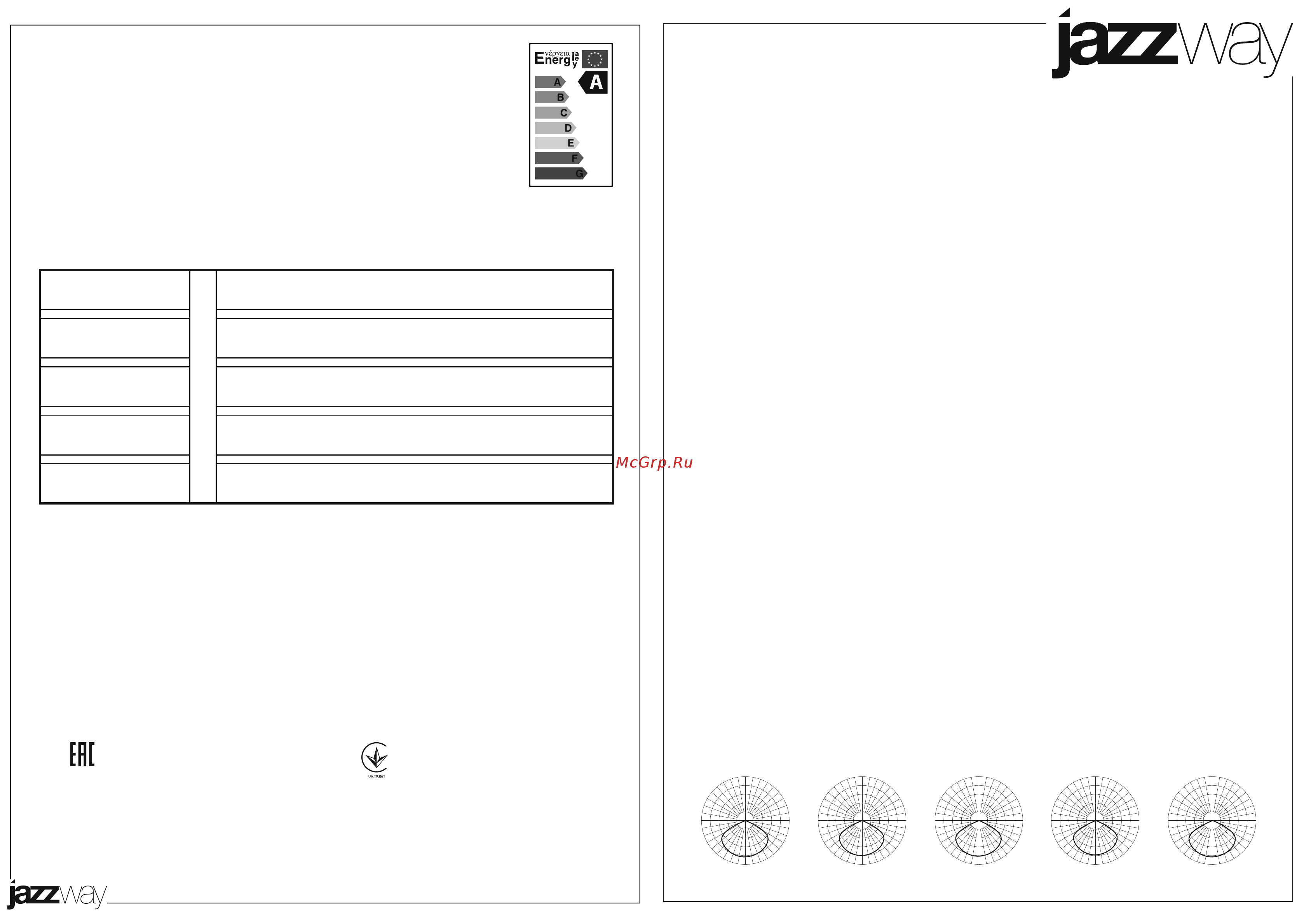 JazzWay PPI-02 4x50w 6500K IP65 5016255 Инструкция по эксплуатации онлайн