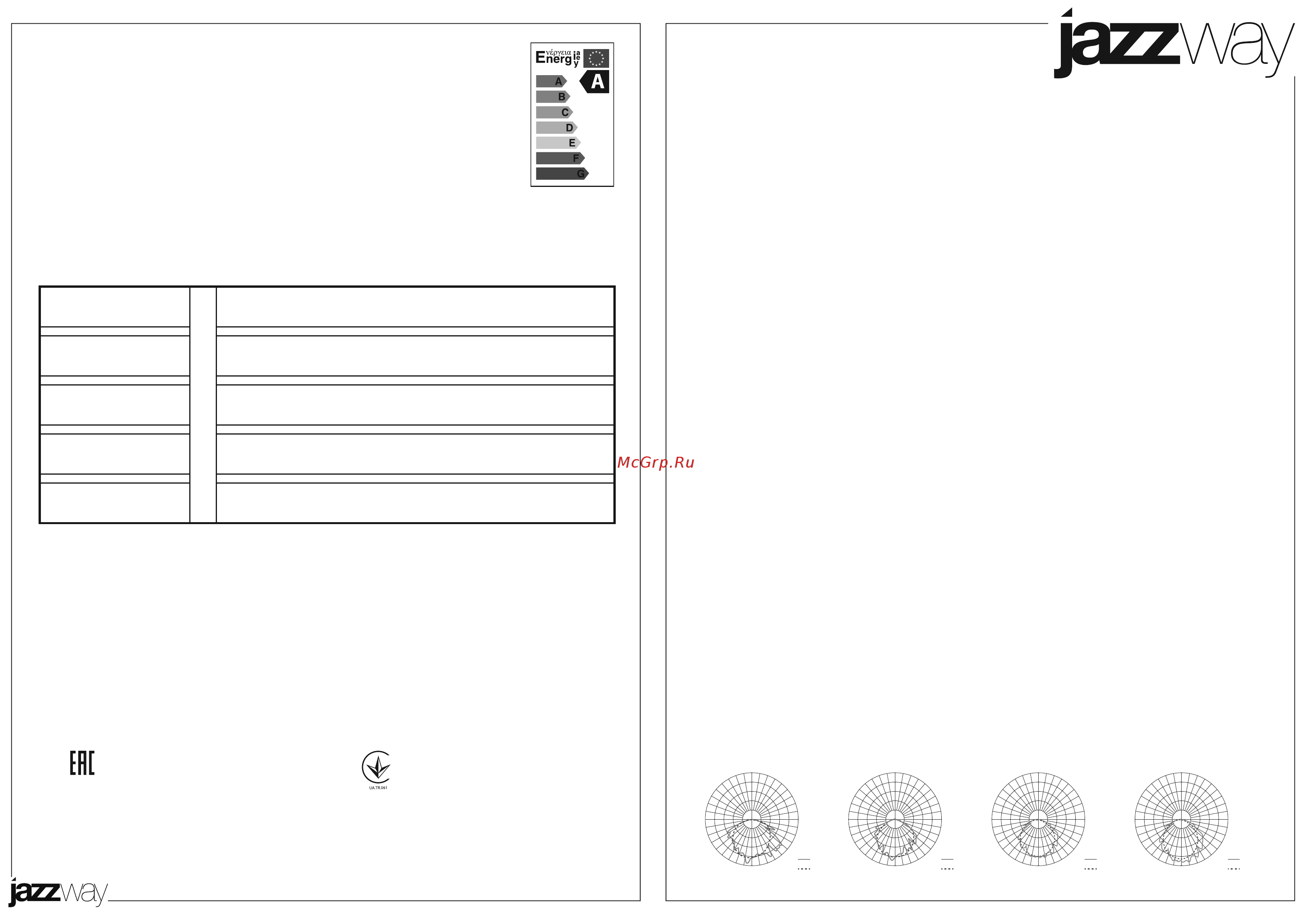 JazzWay PPG T8i-900 Agro 12w Инструкция по эксплуатации онлайн