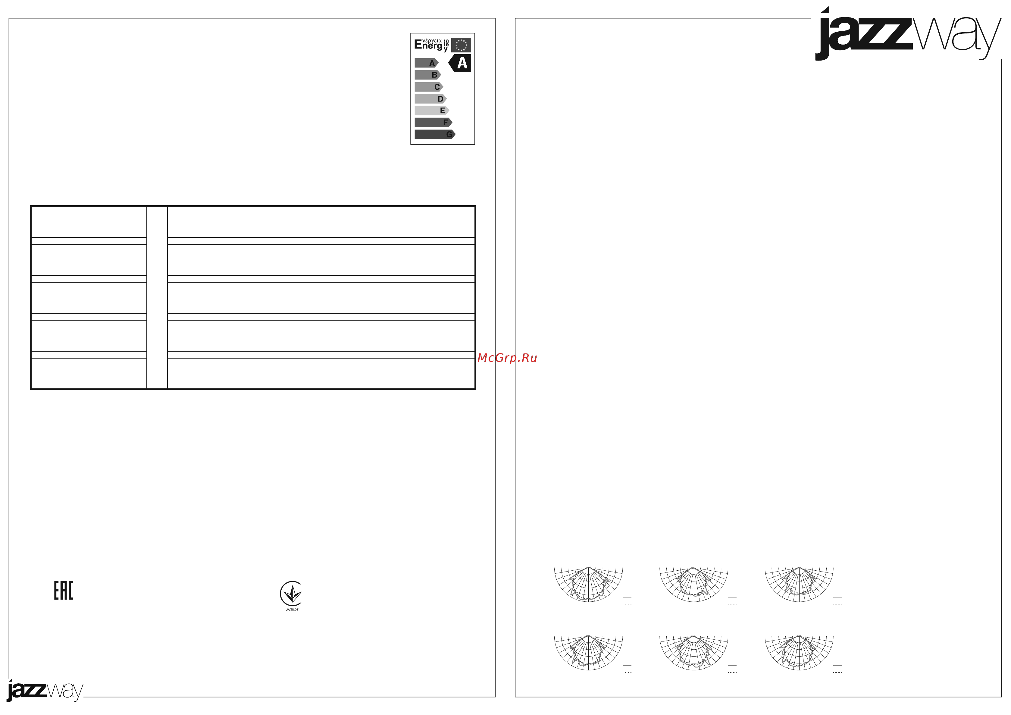 JazzWay PPG T5i- 600 Agro WHITE 8w IP20 5025998 Инструкция по эксплуатации онлайн