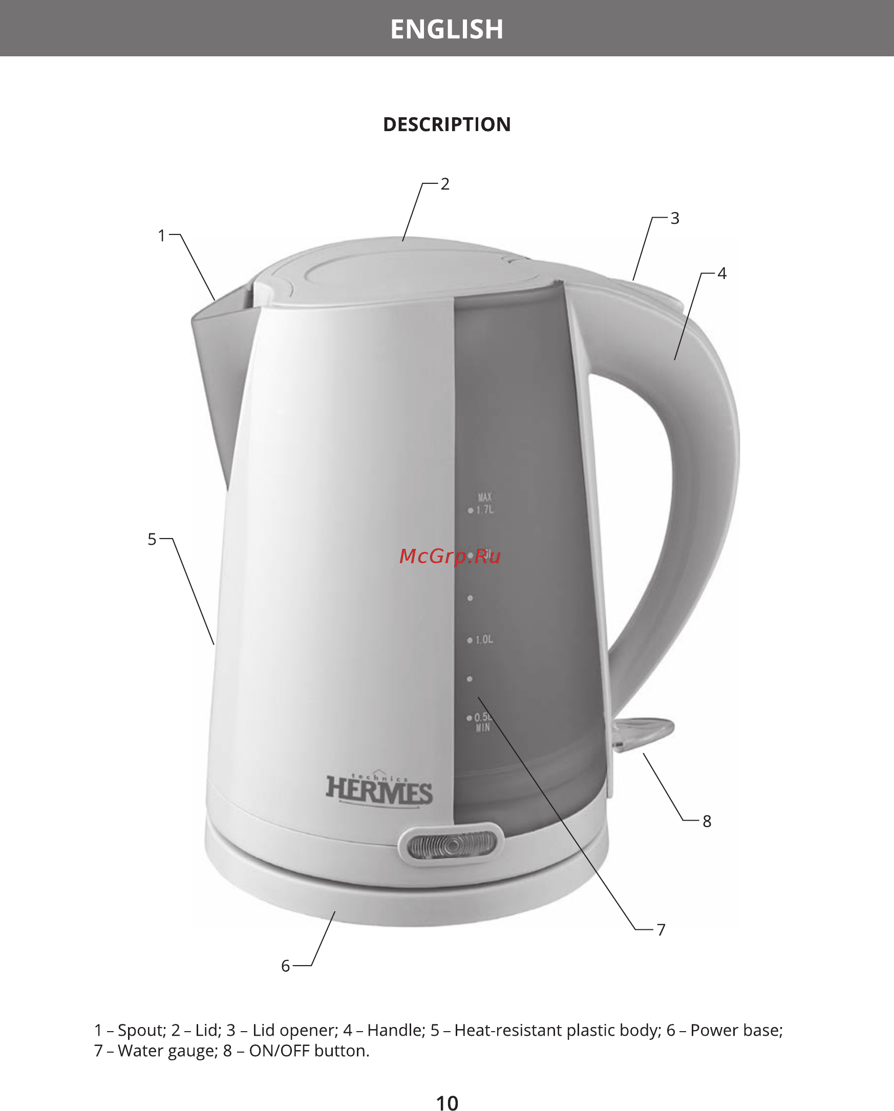 Hermes Technics HT-EK603 [12/20] English
