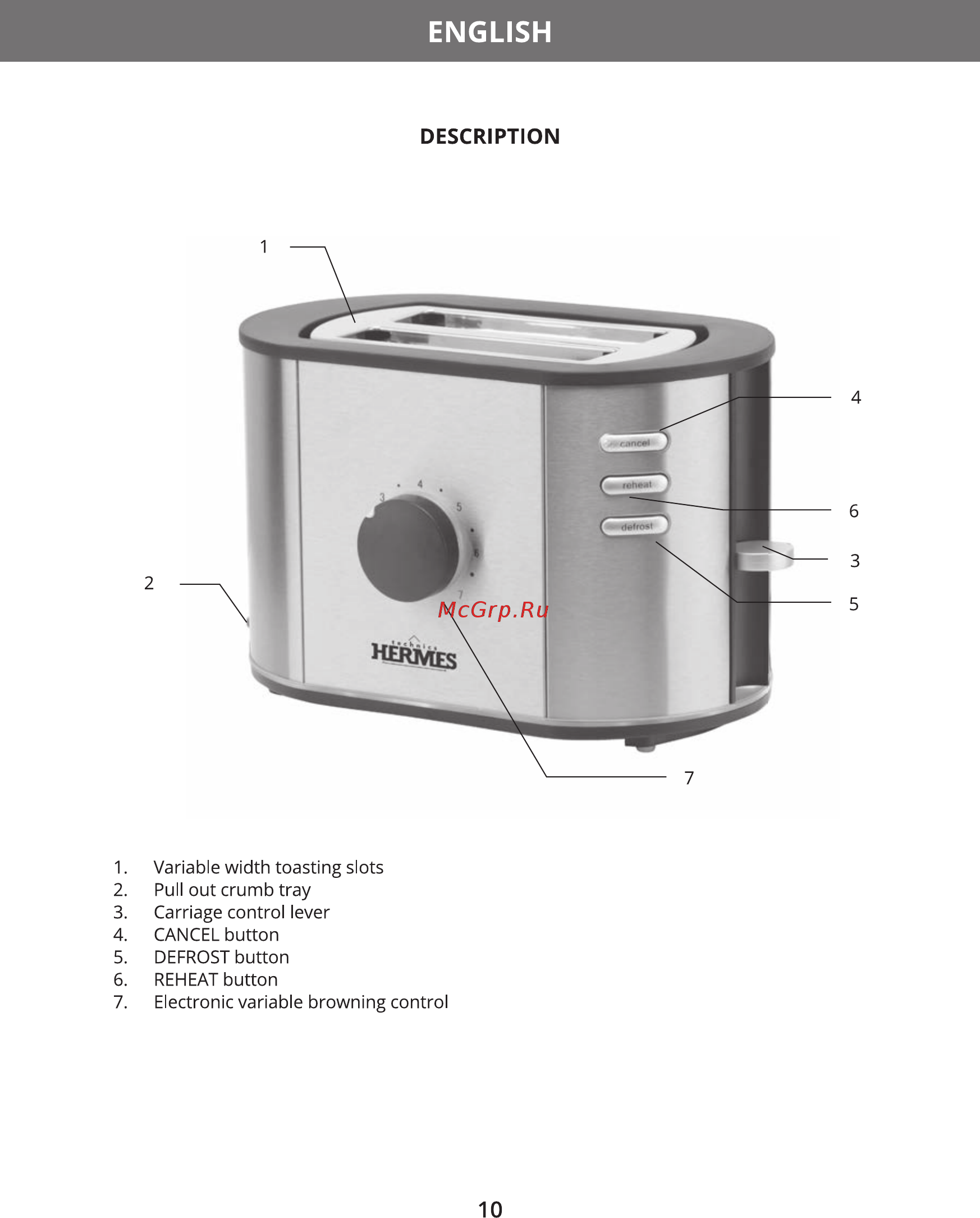 Hermes Technics HT-TO700 [12/20] English