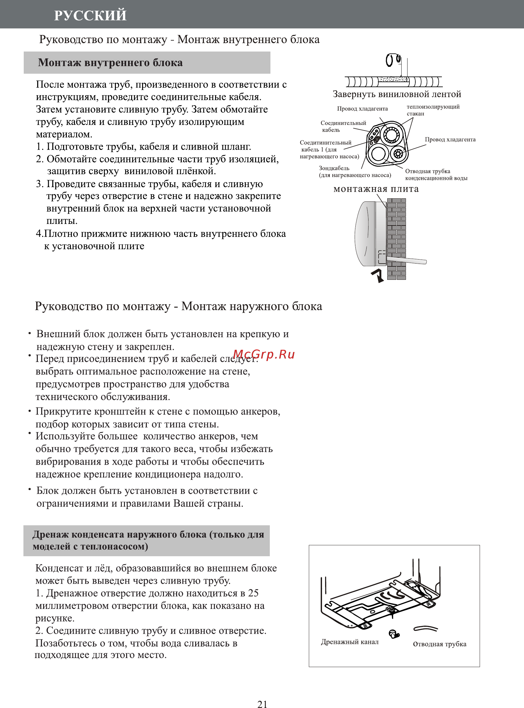 Hermes Technics SOCHI HT-12 [22/64] Монтаж внутреннего блока