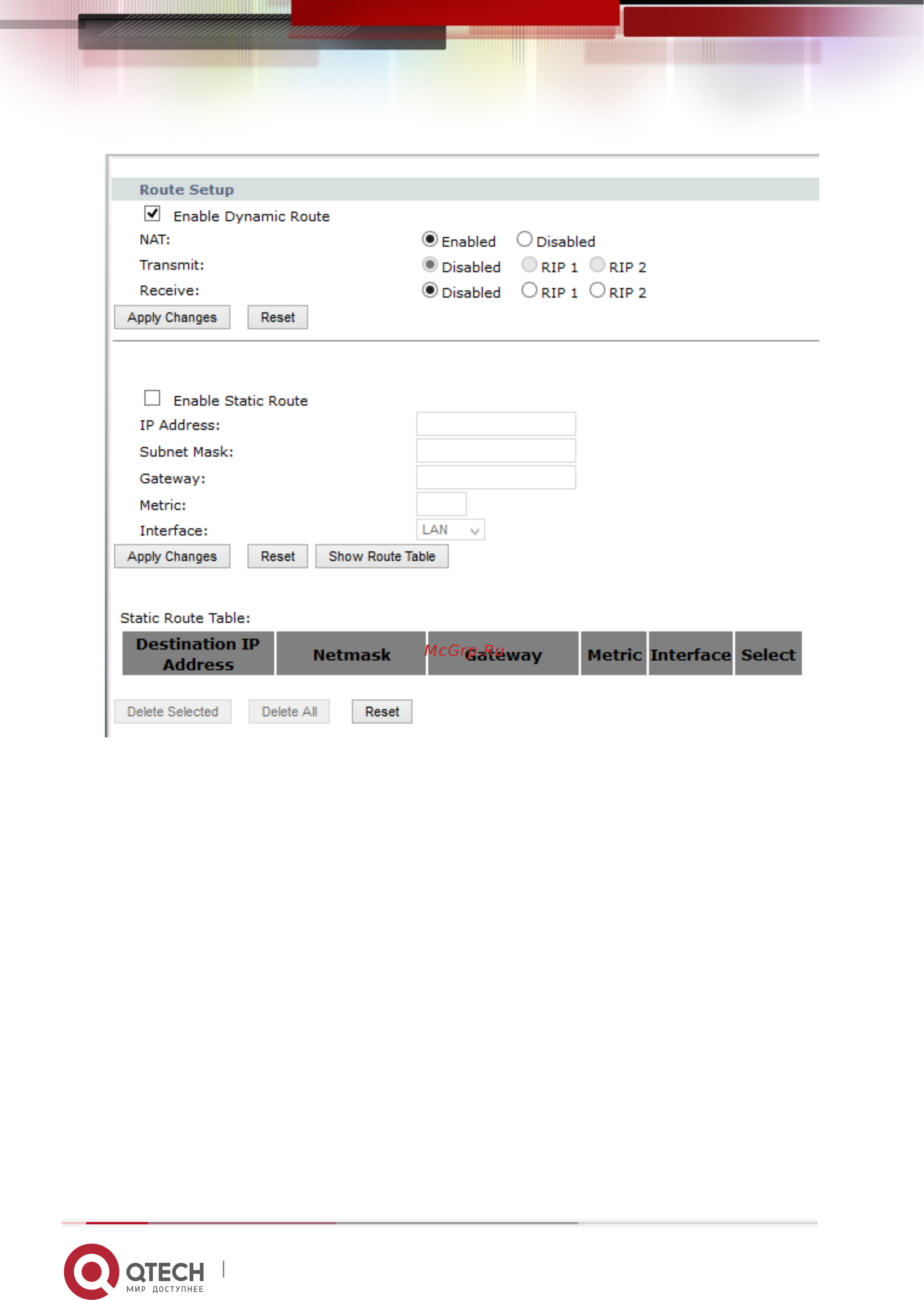 Qtech QBR-1241WU Инструкция по эксплуатации онлайн [49/76] 481561