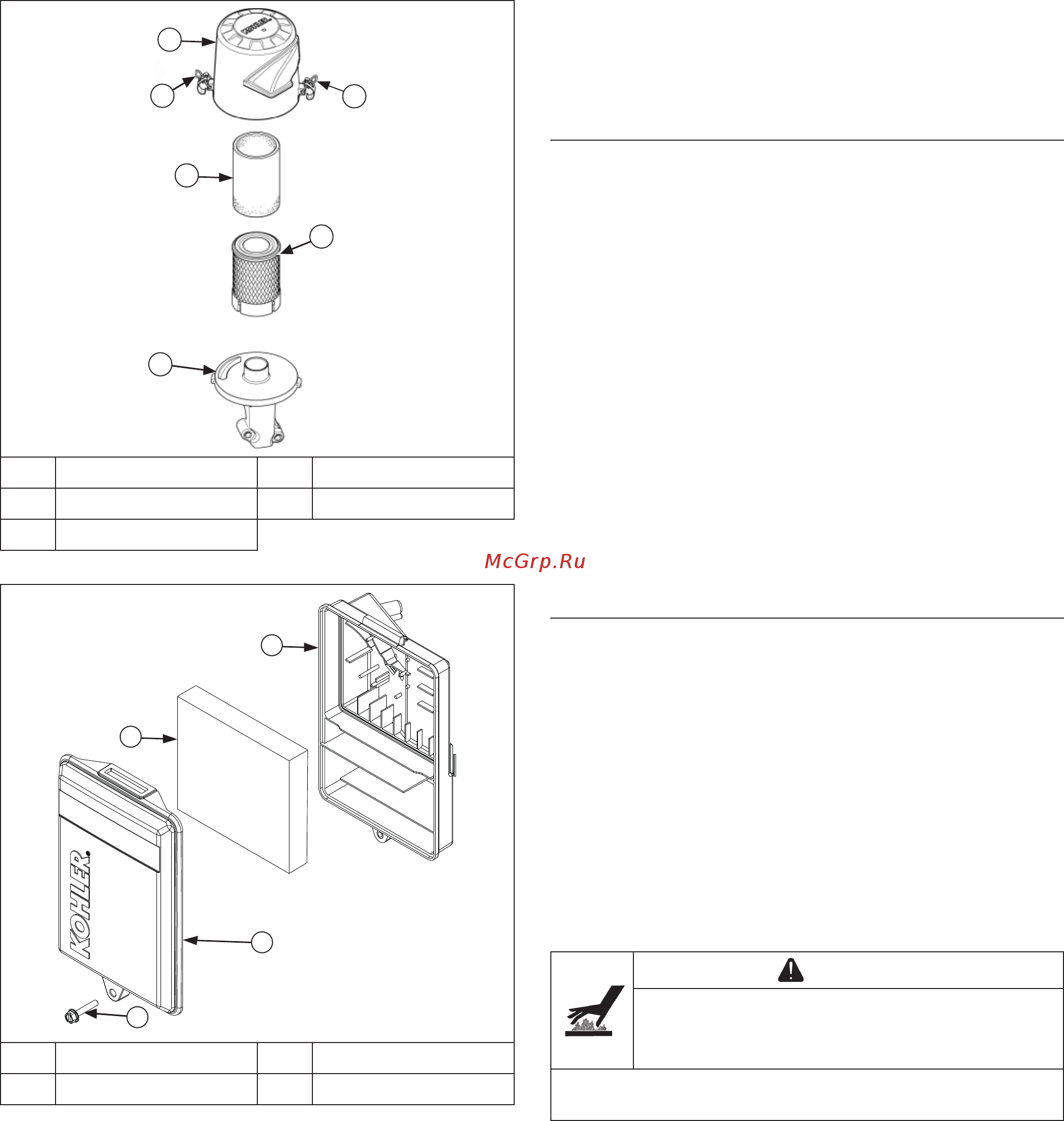 Kohler Command PRO CH440 [25/100] Warning
